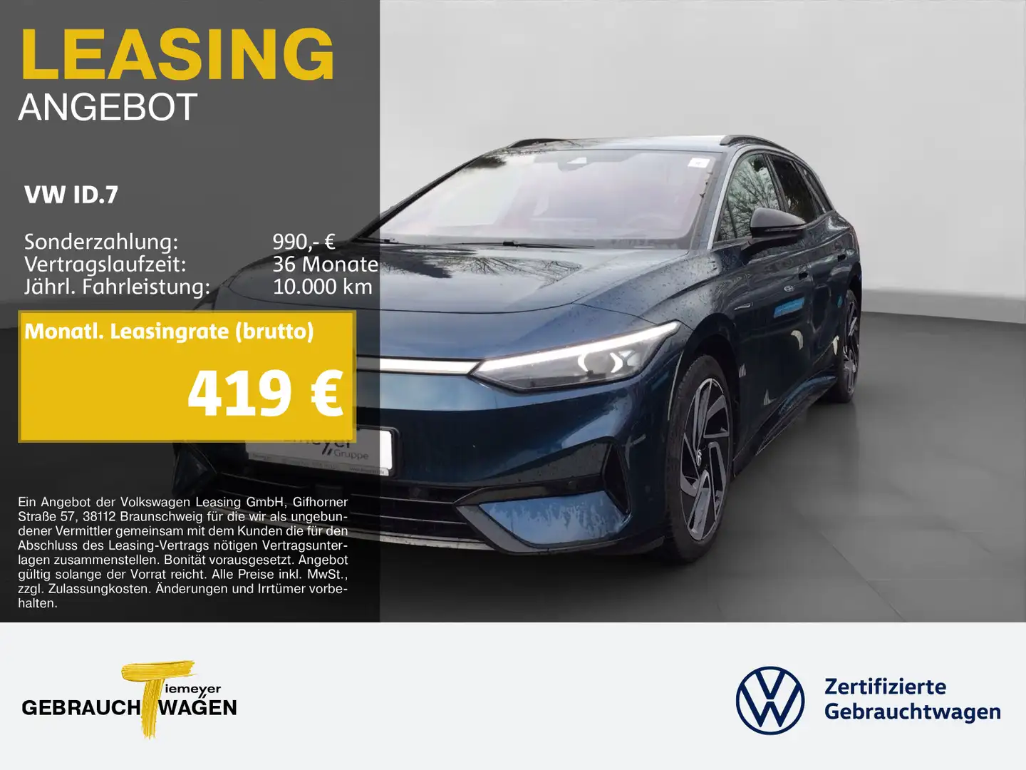 Volkswagen ID.7 Tourer PRO LM20 WÄRMEP 360° AHK Blau - 1