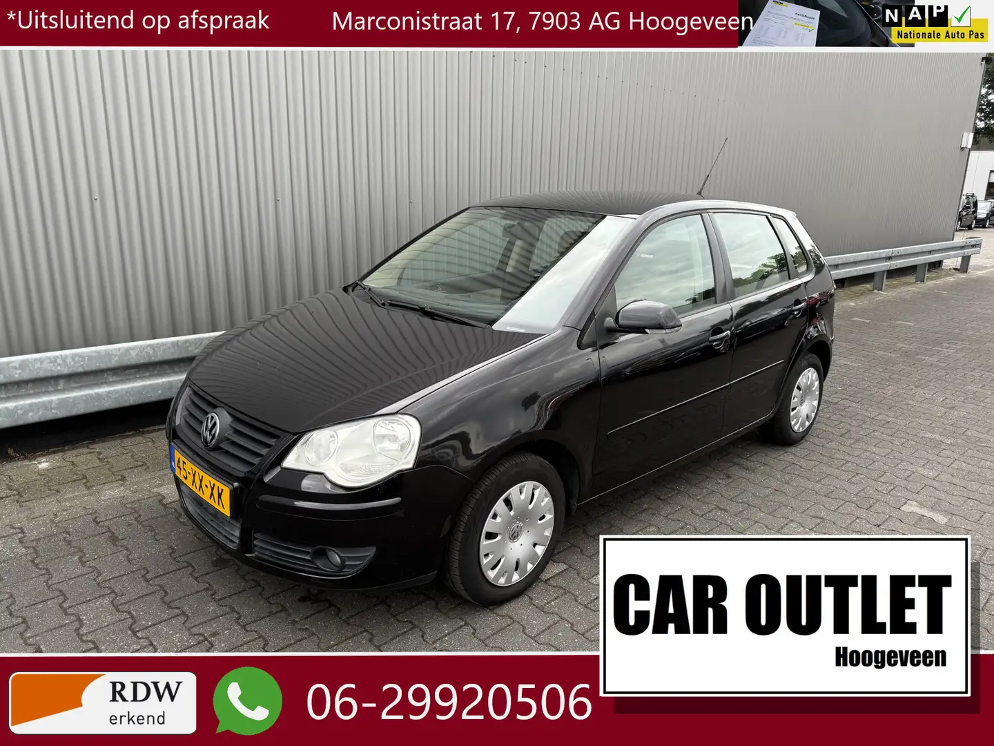 Volkswagen Polo 1.4-16V Comfortline 78Dkm NAP EERSTE EIGENAAR Clim Zwart - 1