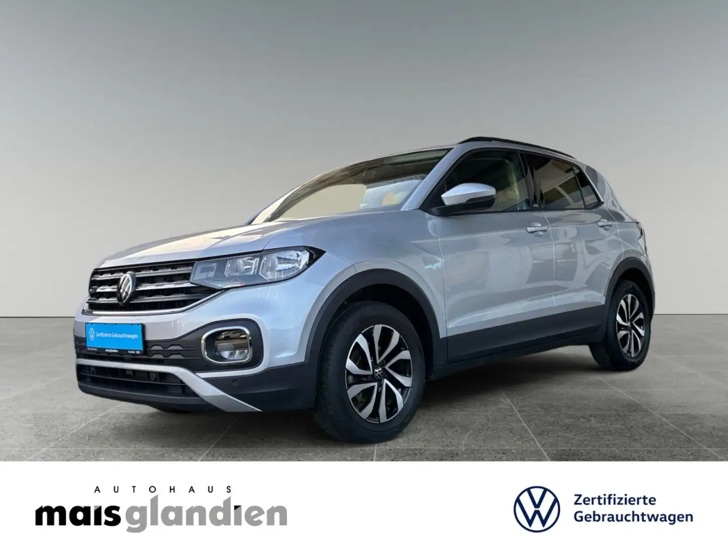 Volkswagen T-Cross 1.0 TSI Active AHK Navi ACC Bluetooth Silber - 1