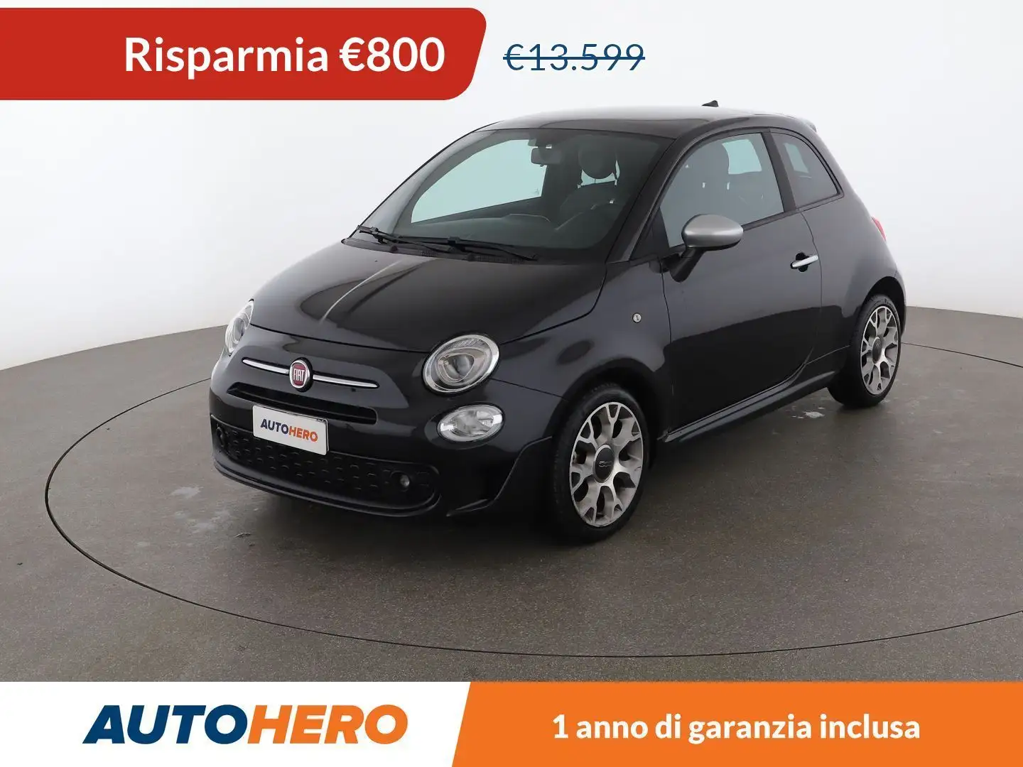 Fiat 500 1.0 Mild-Hybrid RockStar MHEV Noir - 1