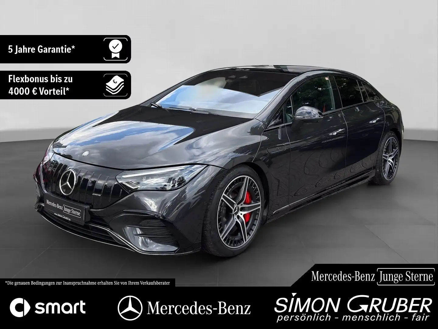 Mercedes-Benz EQE 350 EQE 53 4M+ AMG Dyn+ Massage Carbon Hyper Pano Grau - 1