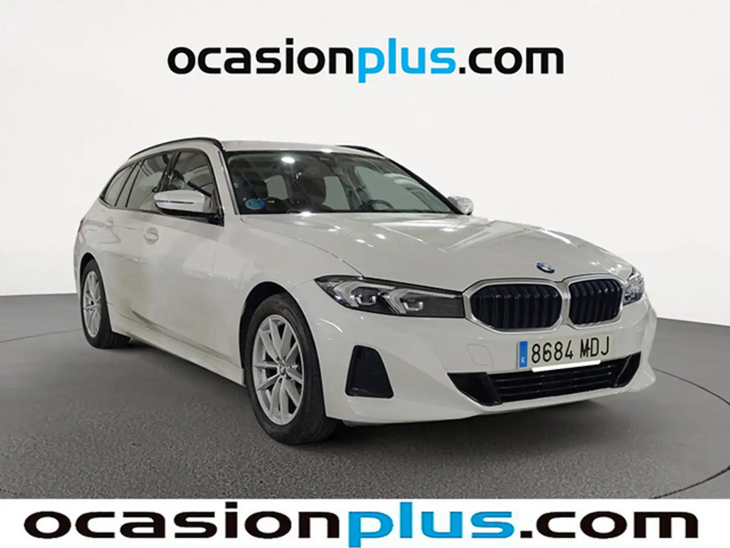 BMW 318 318dA Touring Blanc - 2