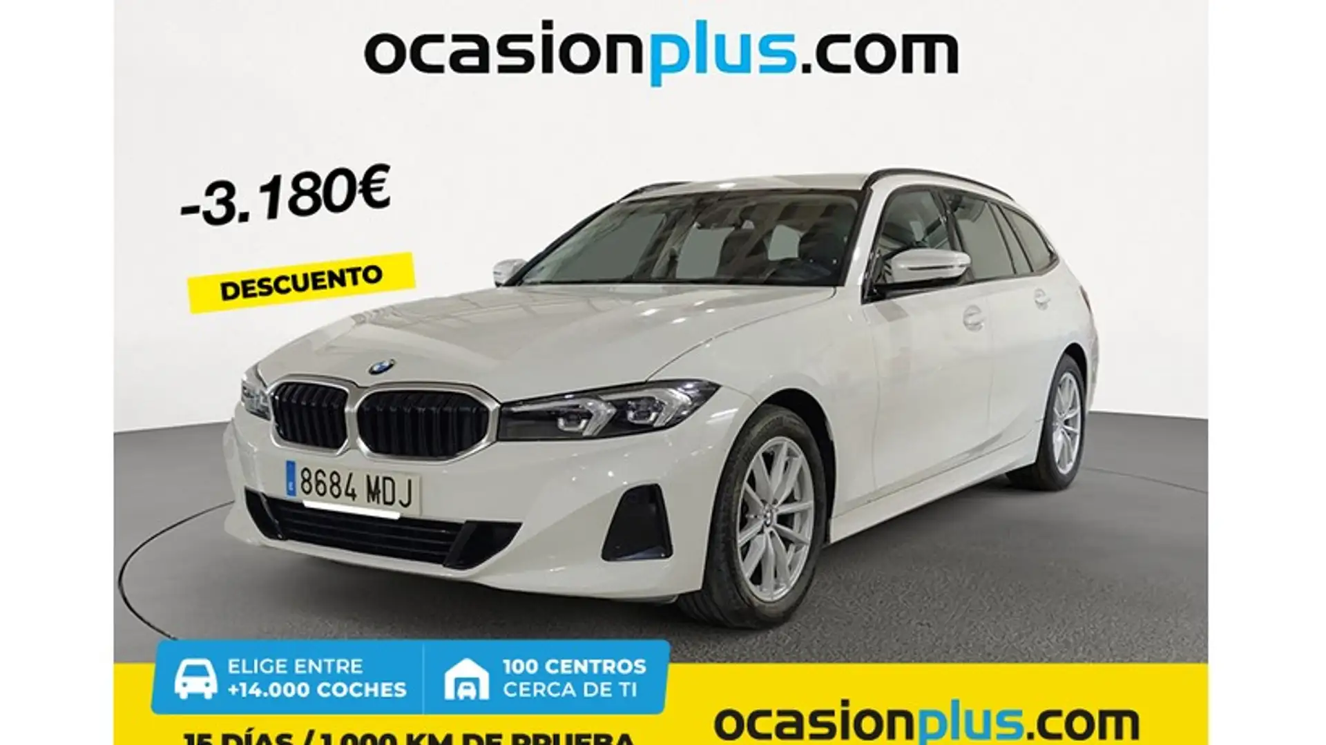 BMW 318 318dA Touring Blanc - 1