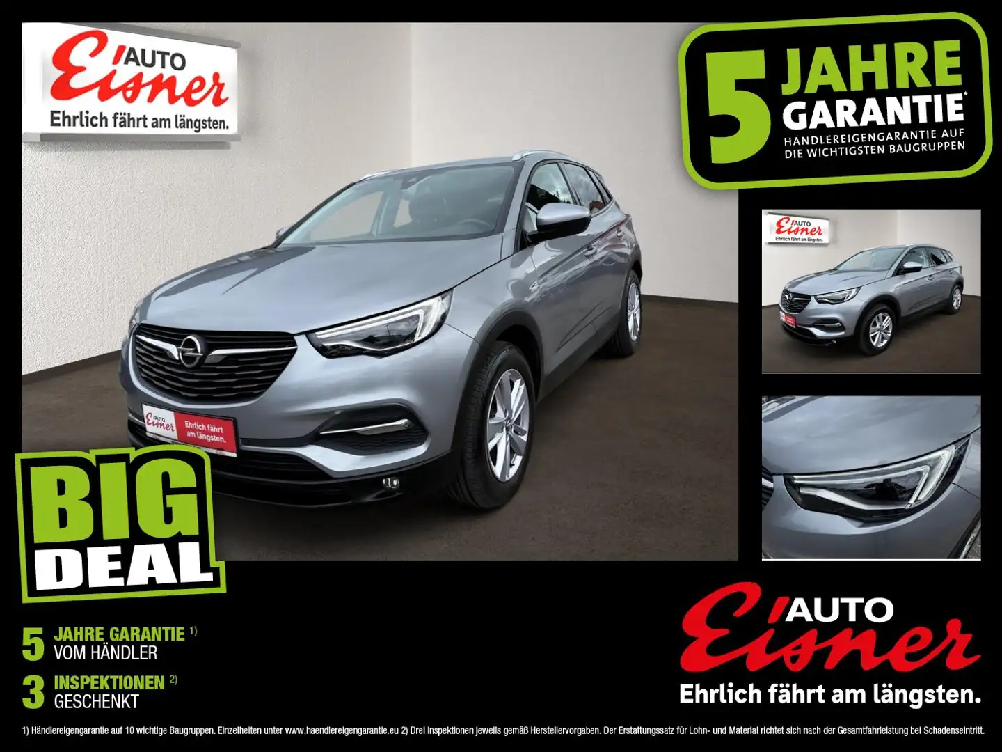 Opel Grandland X 1.6 CDTI Edition 2xKlima KlimaA LED Grau - 1