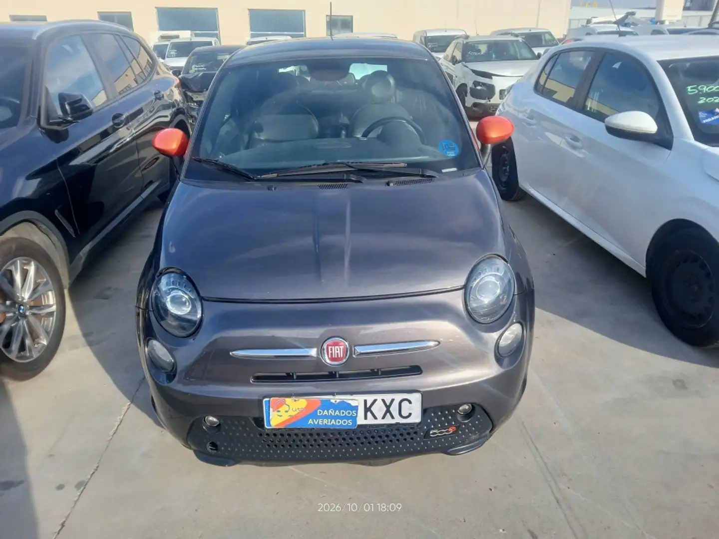 Fiat 500 Pequeño Automático de 3 Puertas Gris - 1
