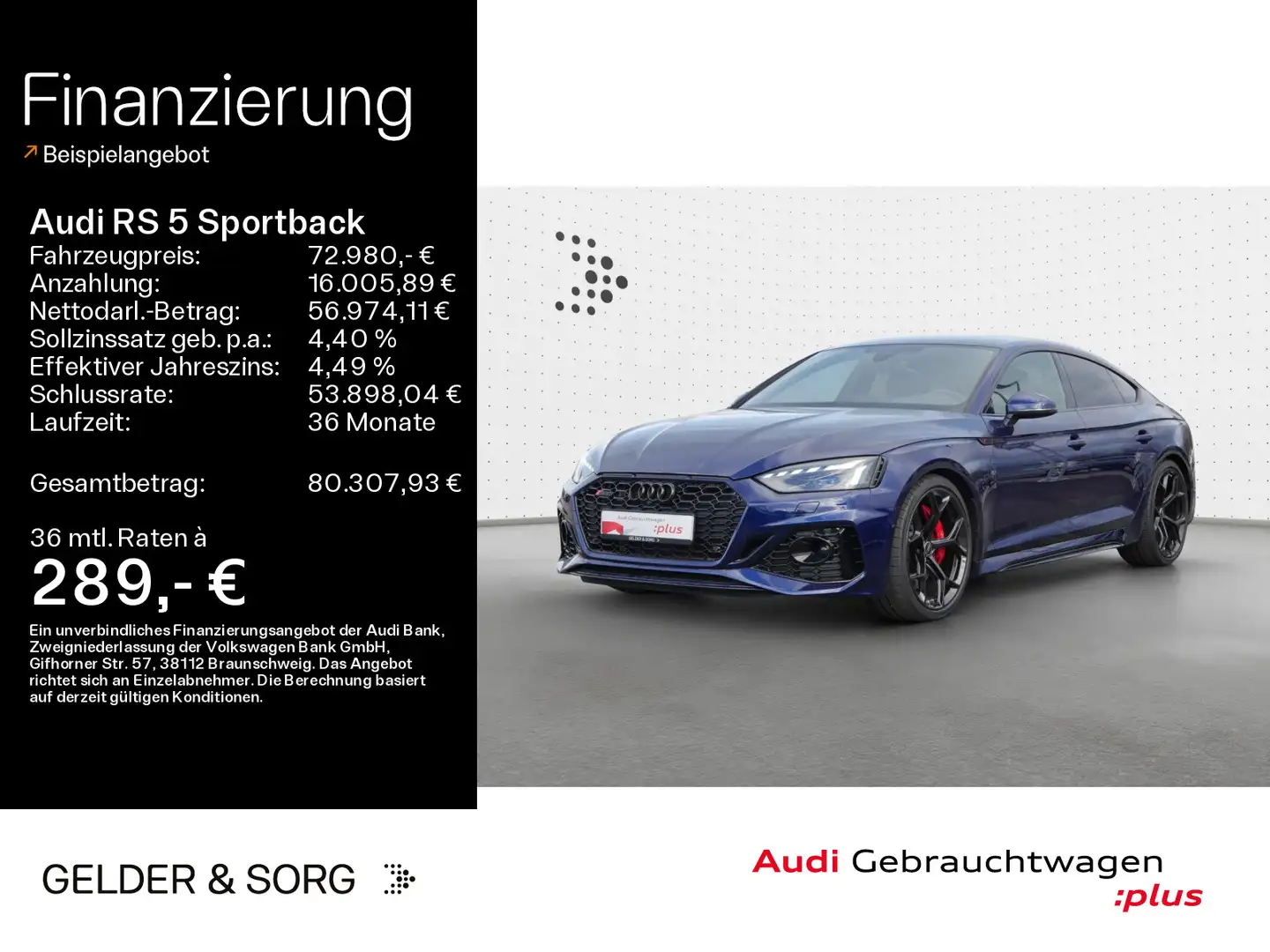 Audi RS5 290kmh*Matrix*B&O*HuD Blau - 1