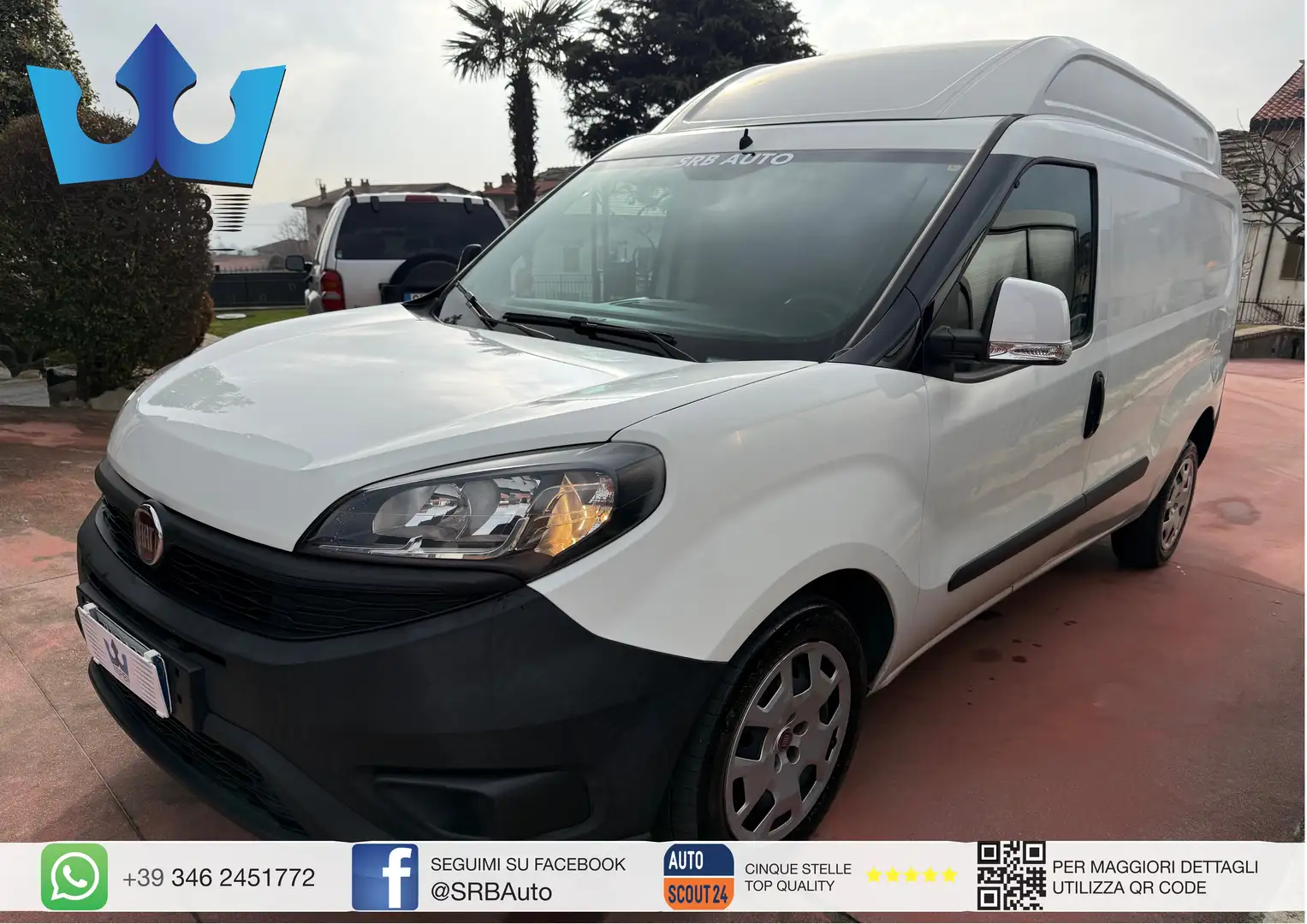 Fiat Doblo Maxi 1.6 mjt XL Tetto ALTO L2H2 LH2 Blanc - 1