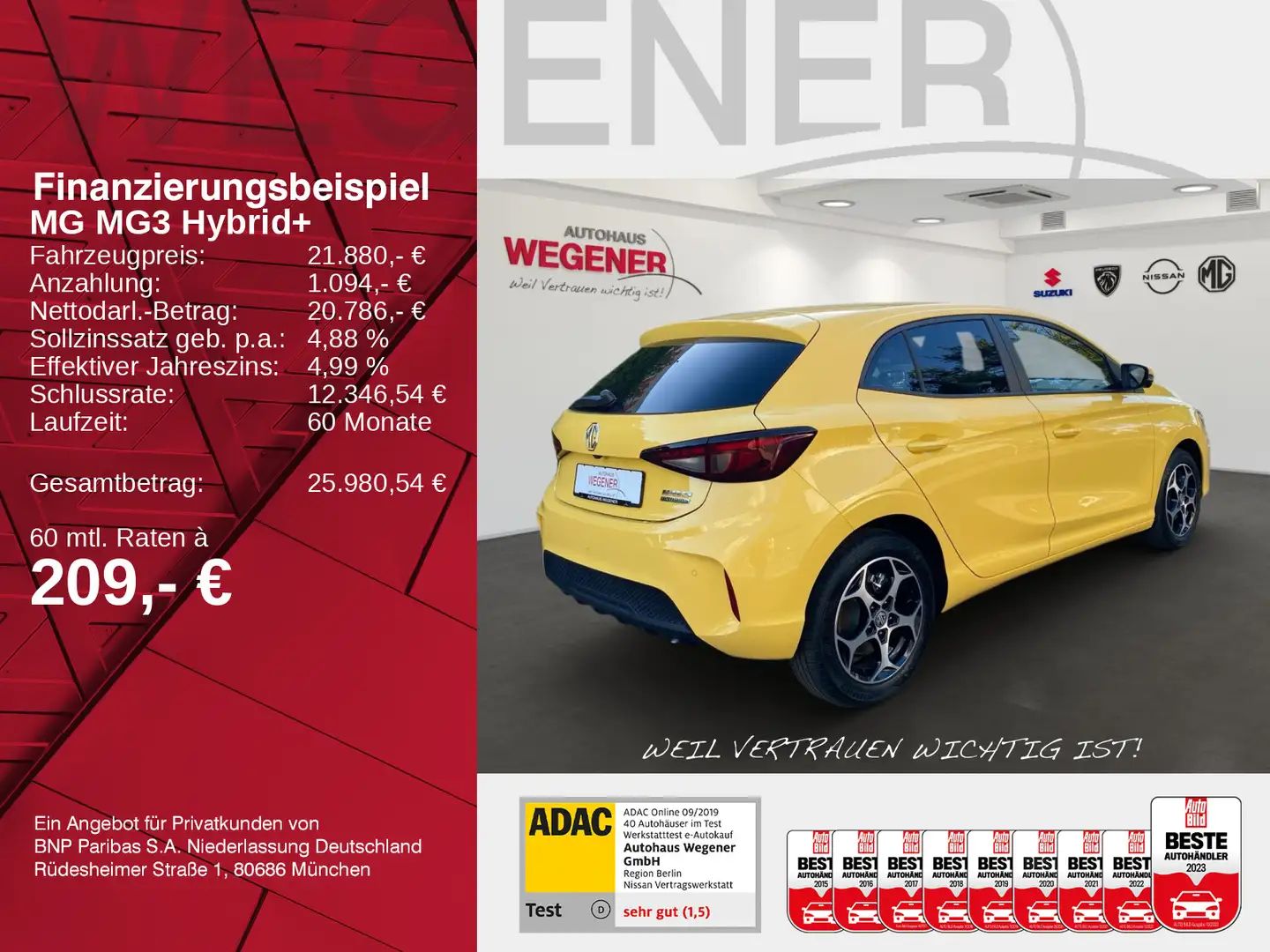 MG MG3 MG MG3 Hybrid+ Luxury 360° LED NAVI SHZ Gelb - 2