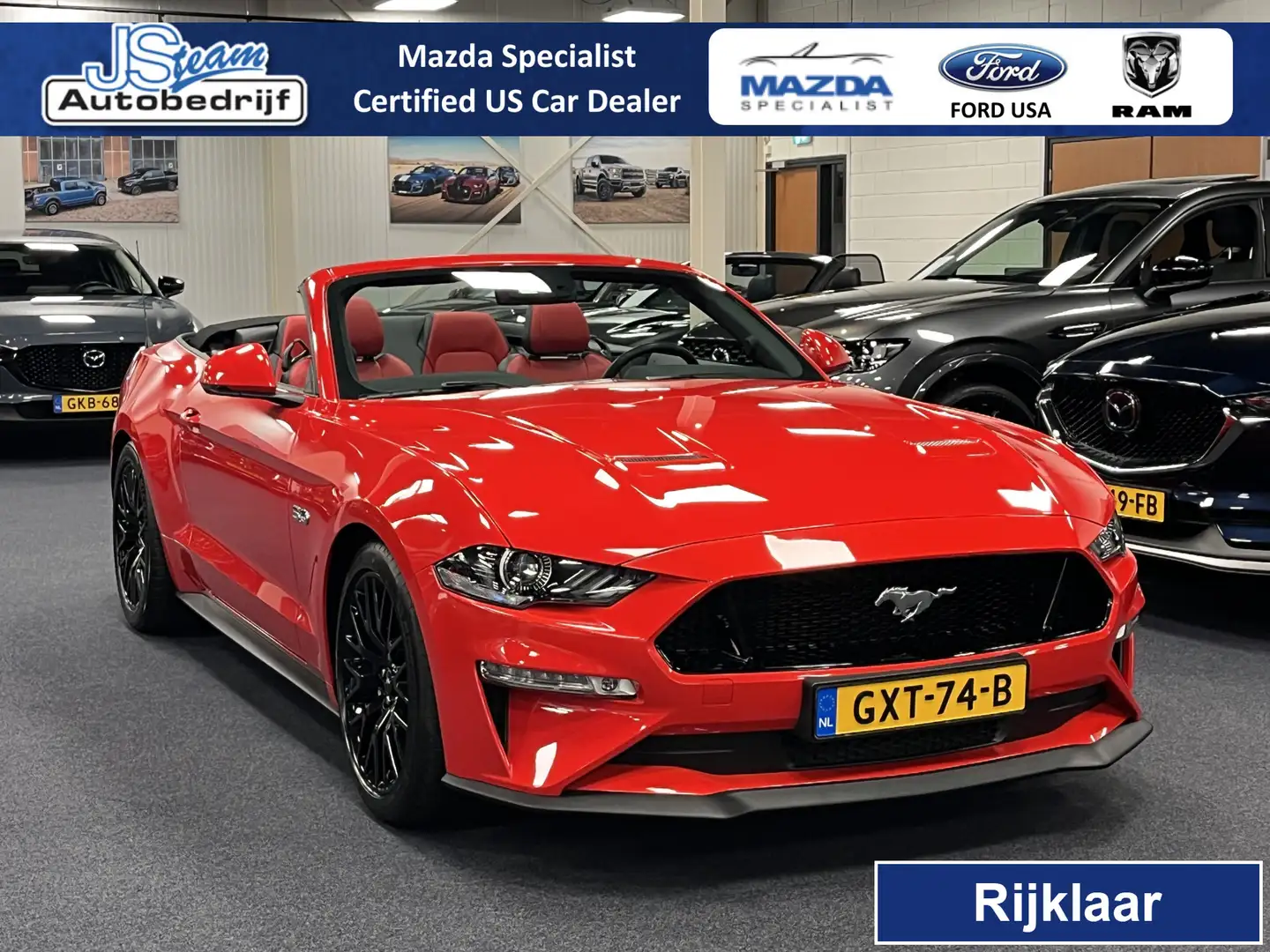 Ford Mustang USA Convertible 5.0i V8 GT Premium 450PK Automaat Rot - 1