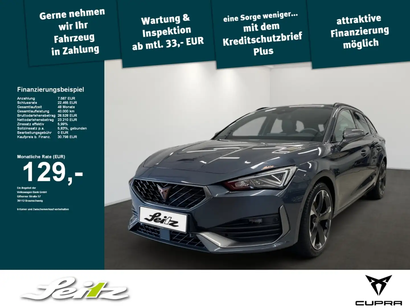 CUPRA Leon Sportstourer 2.0 TSI *LED*KAMERA*NAVI*SITZH* Gris - 1