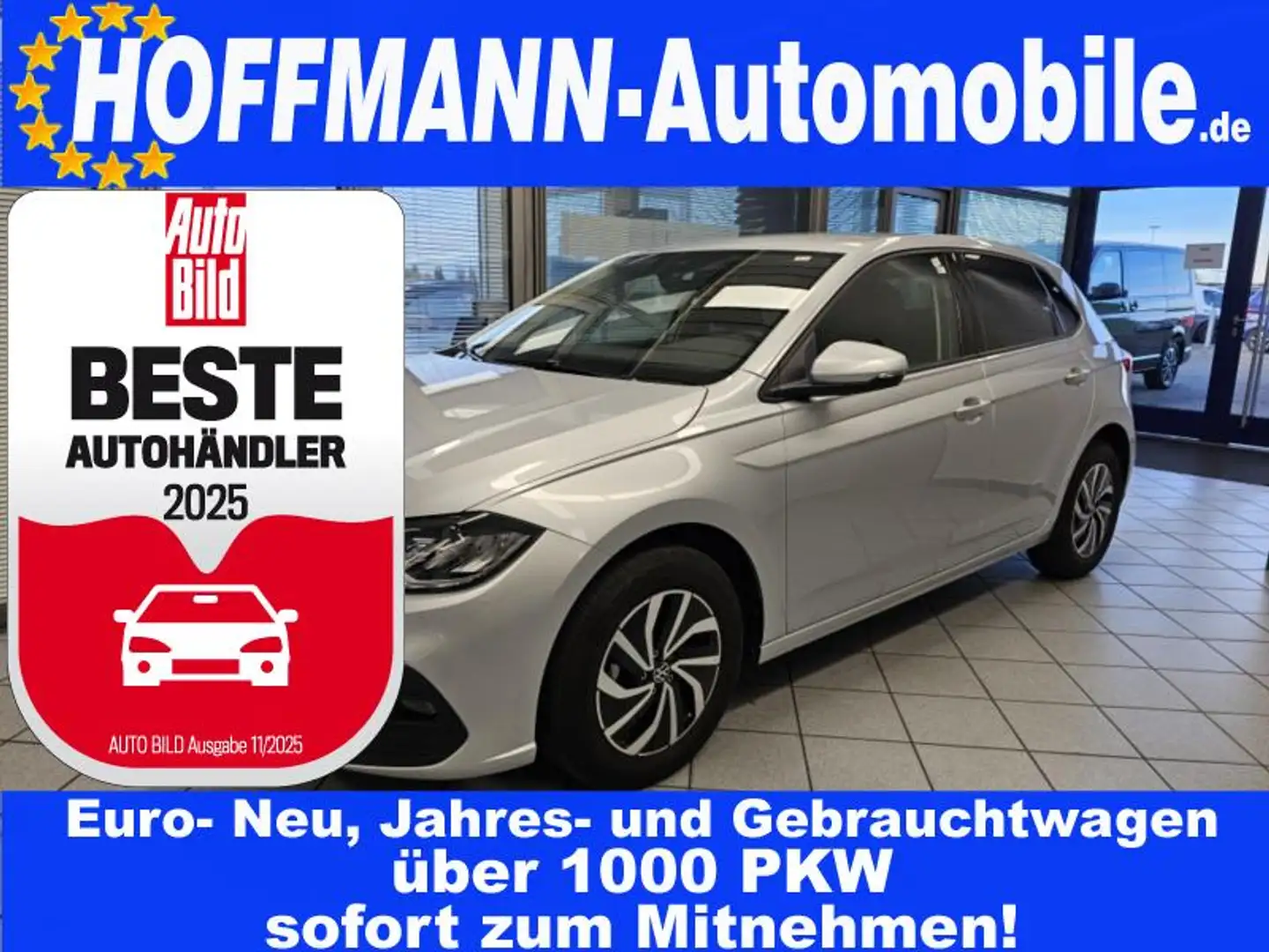 Volkswagen Polo Life Kamera,Climatr.,AppCon.,Alu,Sitzhzg. Silber - 1