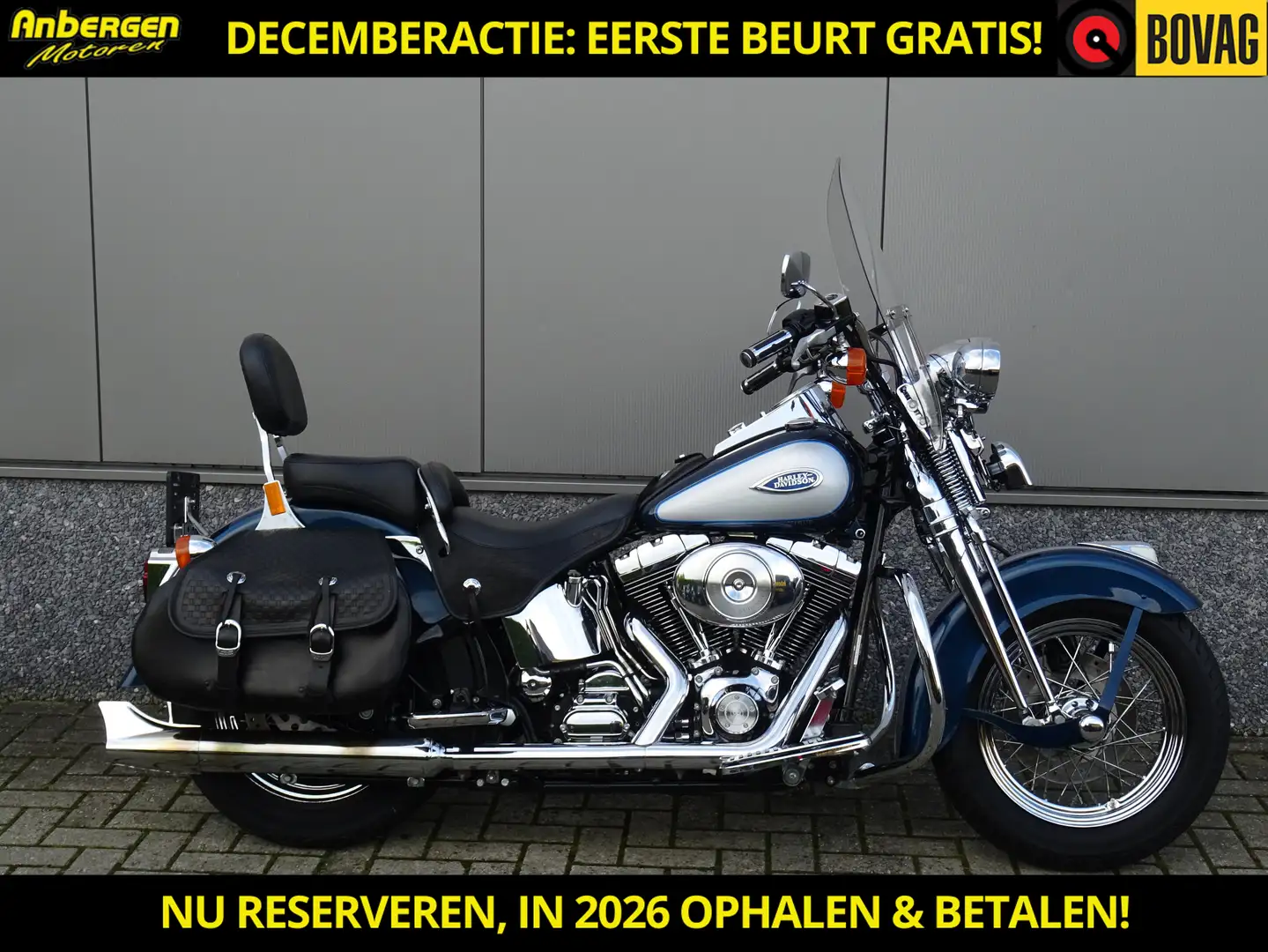 Harley-Davidson Heritage Springer FLSTS Blauw - 1