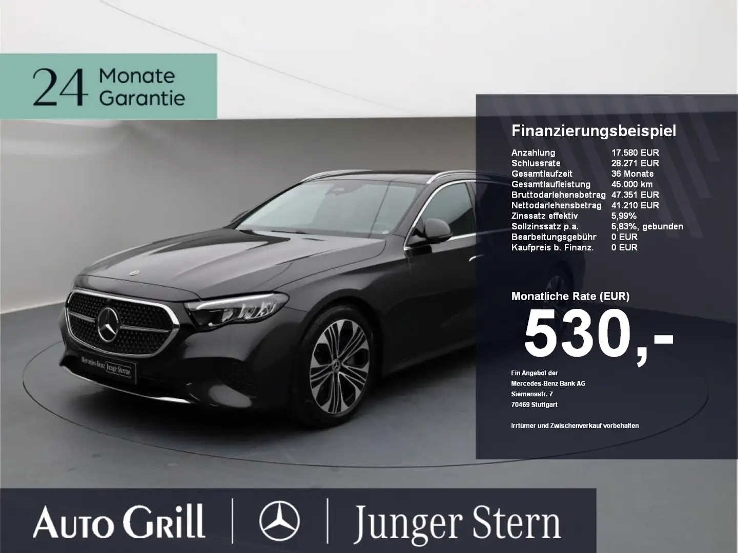 Mercedes-Benz E 300 T de 4M Avantgarde Pano Distronic Ambiente Grau - 1