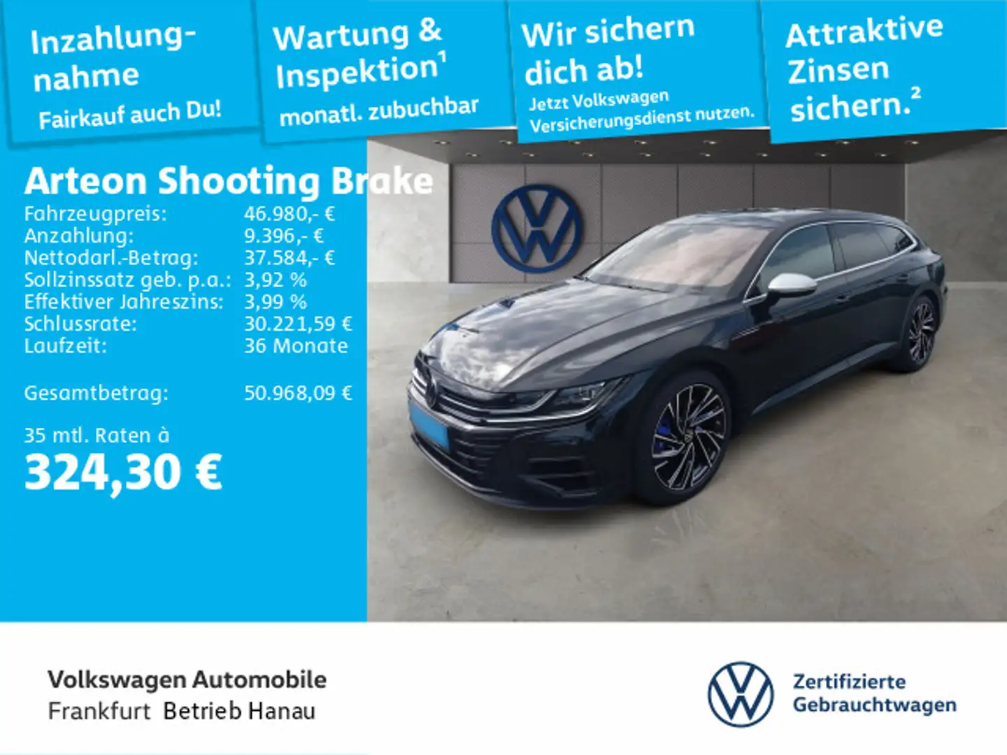 Volkswagen Arteon 2.0 TSI DSG 4Motion R Navi Schwarz - 1
