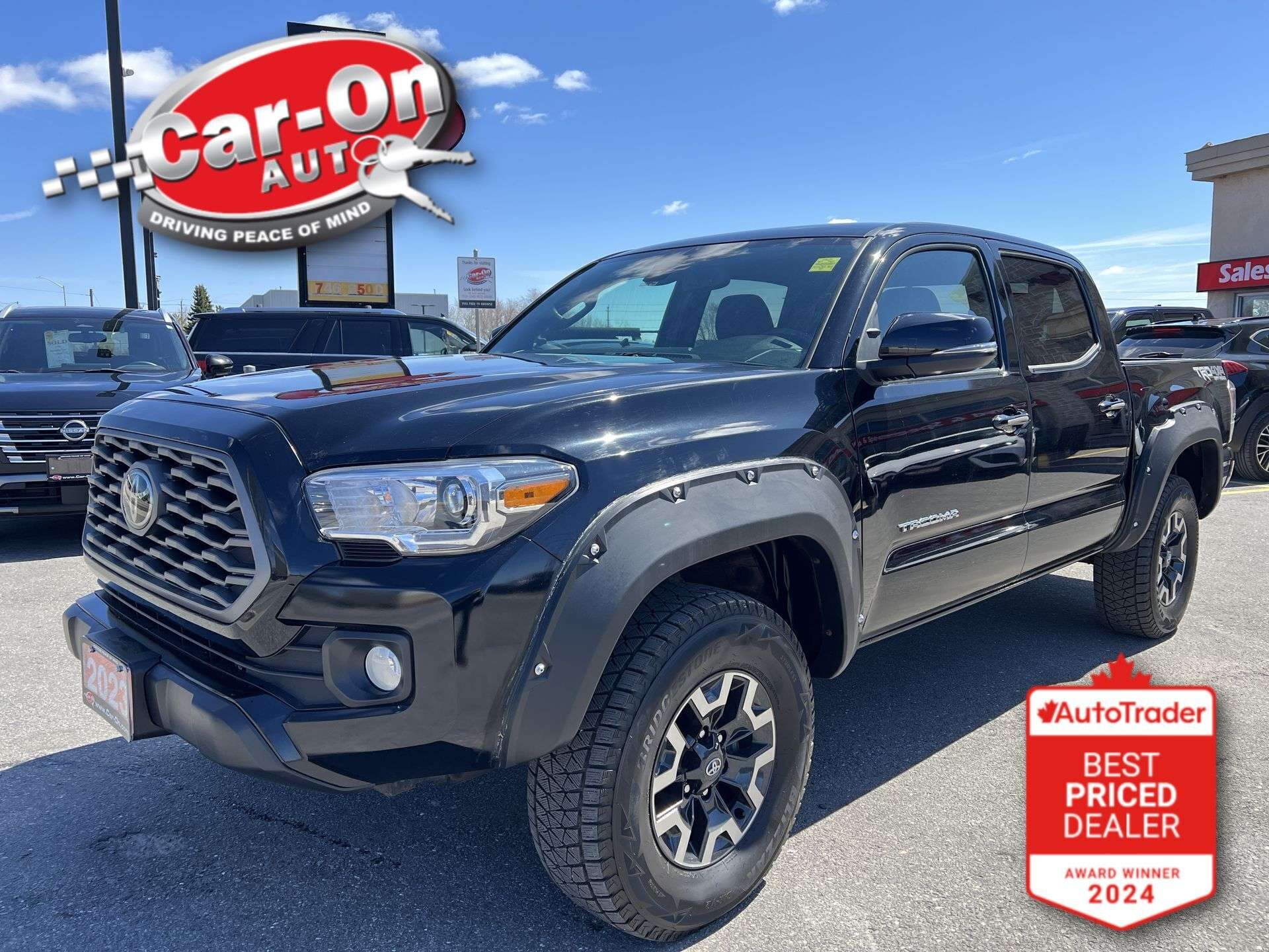 Black 2023 Toyota Tacoma TRD Off Road Double Cab 4WD Pickup Truck Four-Wheel Drive Automatic