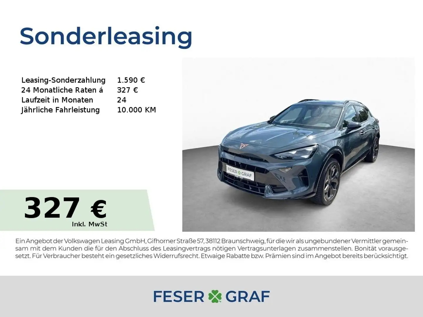 CUPRA Formentor 2.0 TDI DSG PANO 360°KAMERA el.HECK NAVI GJR SHZ Blau - 1