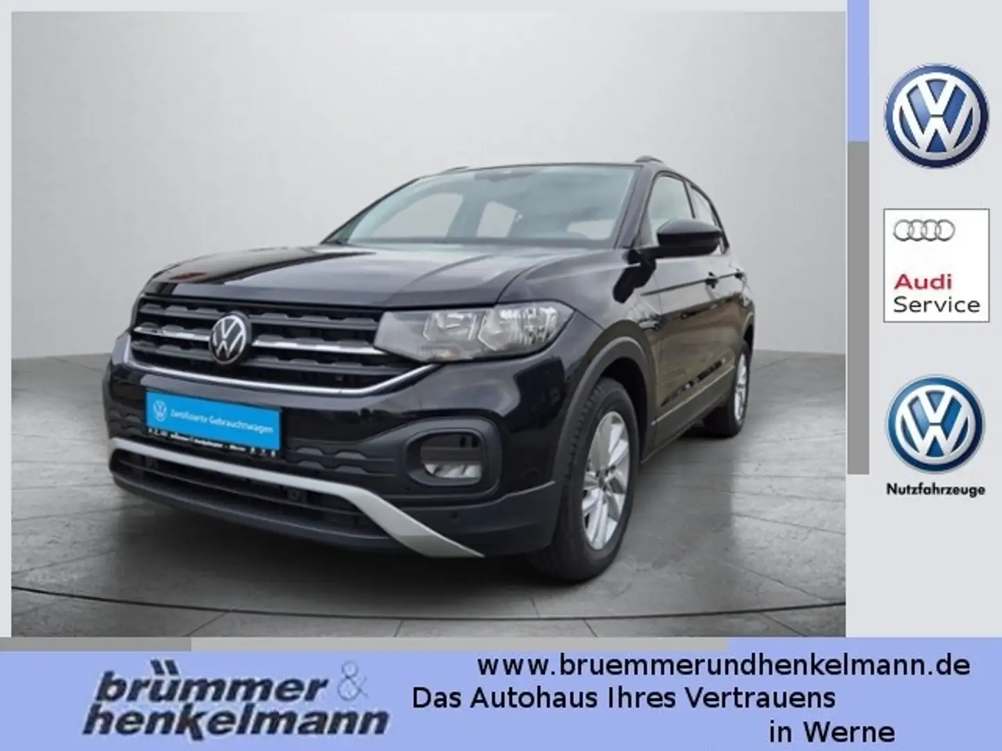 Volkswagen T-Cross Life 1.0 TSI +AHK+Climatronic+SHZ+Alu+DigitalesCo Schwarz - 1