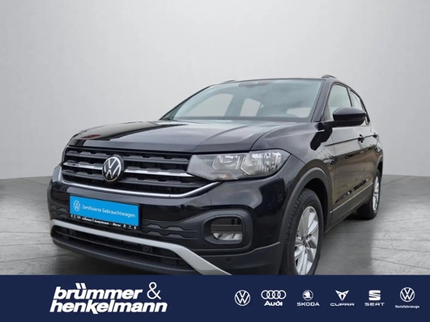 Volkswagen T-Cross Life 1.0 TSI +AHK+Climatronic+SHZ+Alu+DigitalesCo Schwarz - 1