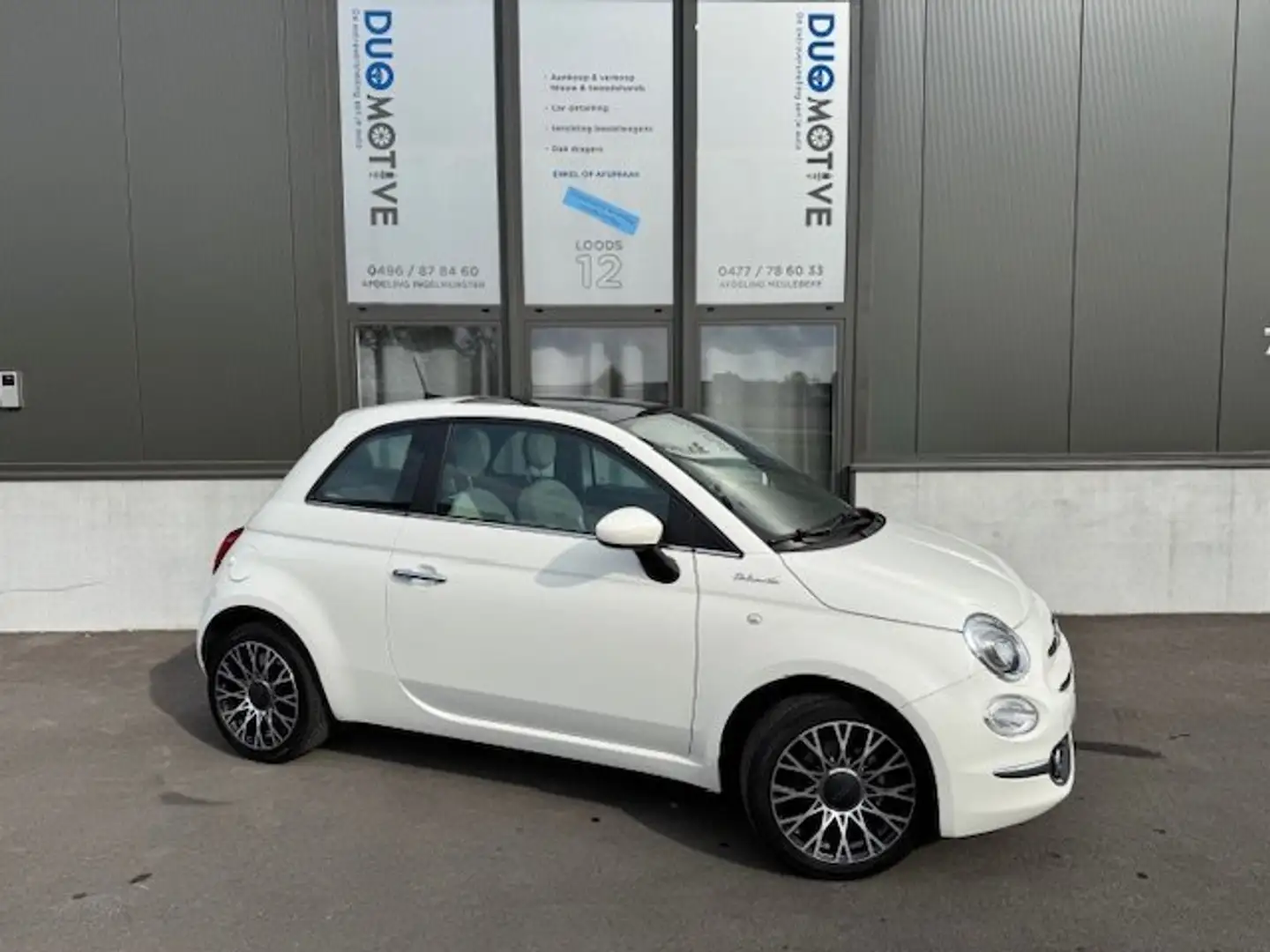 Fiat 500 1.0i MHEV, sensoren, Pano dak,Carplay, Autom airco Blanc - 1