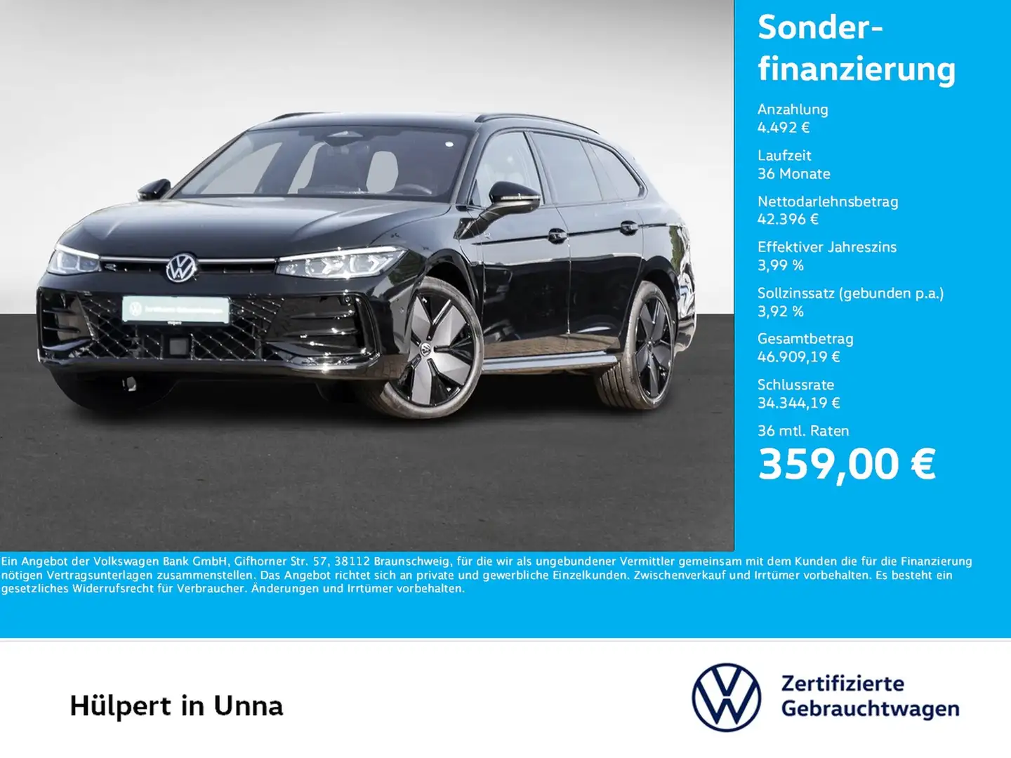 Volkswagen Passat Variant 1.5 eHybrid R-Line NEUES MODELL Negru - 1