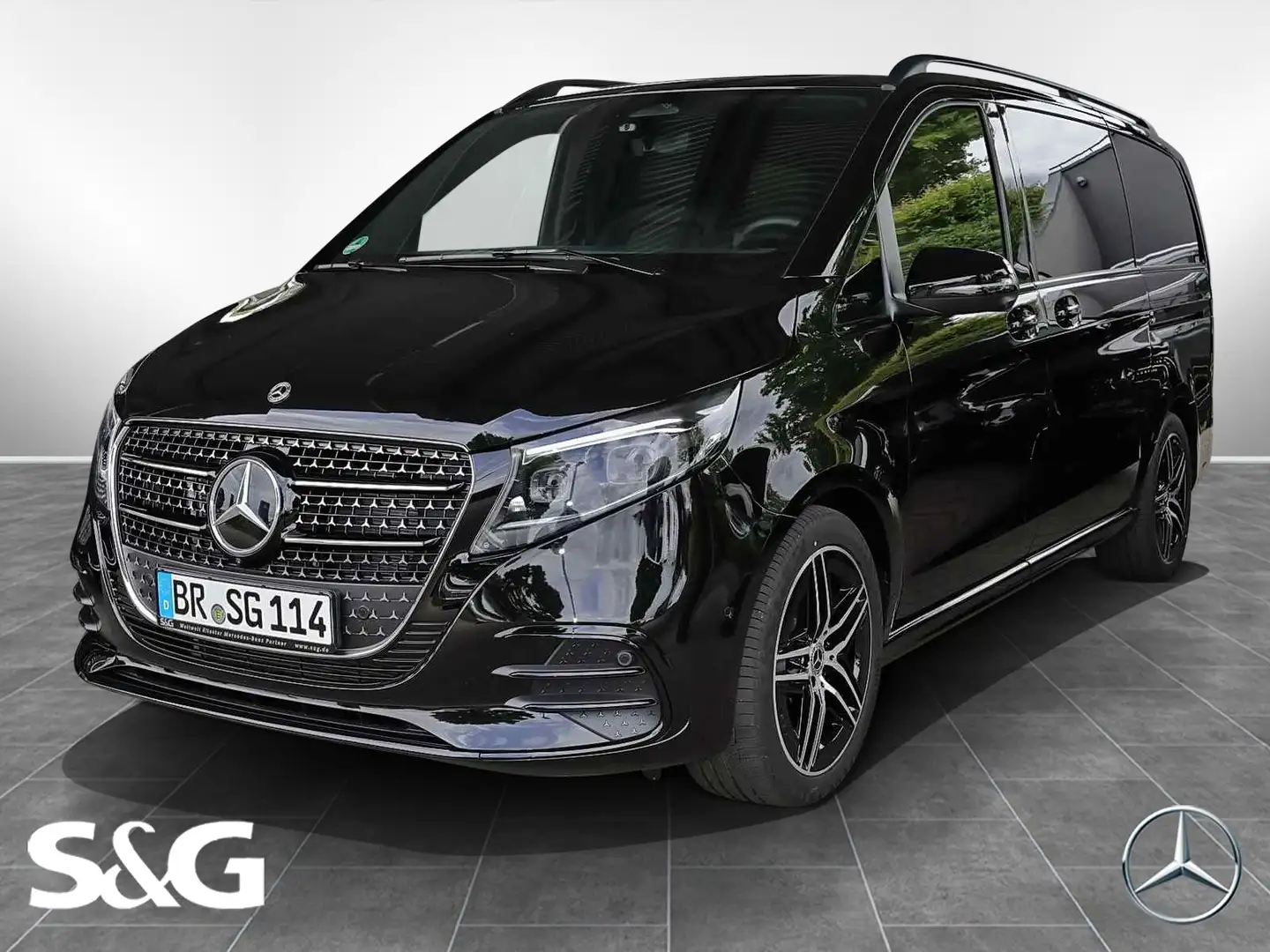 Mercedes-Benz V 250 d AMG MBUX+360°+M-LED+AHK+Warmw-Zusatzhzg Schwarz - 1