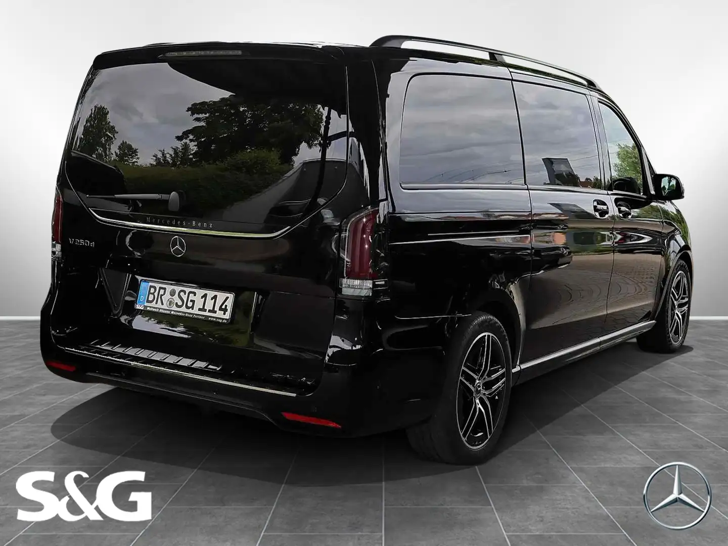 Mercedes-Benz V 250 d AMG MBUX+360°+M-LED+AHK+Warmw-Zusatzhzg Schwarz - 2