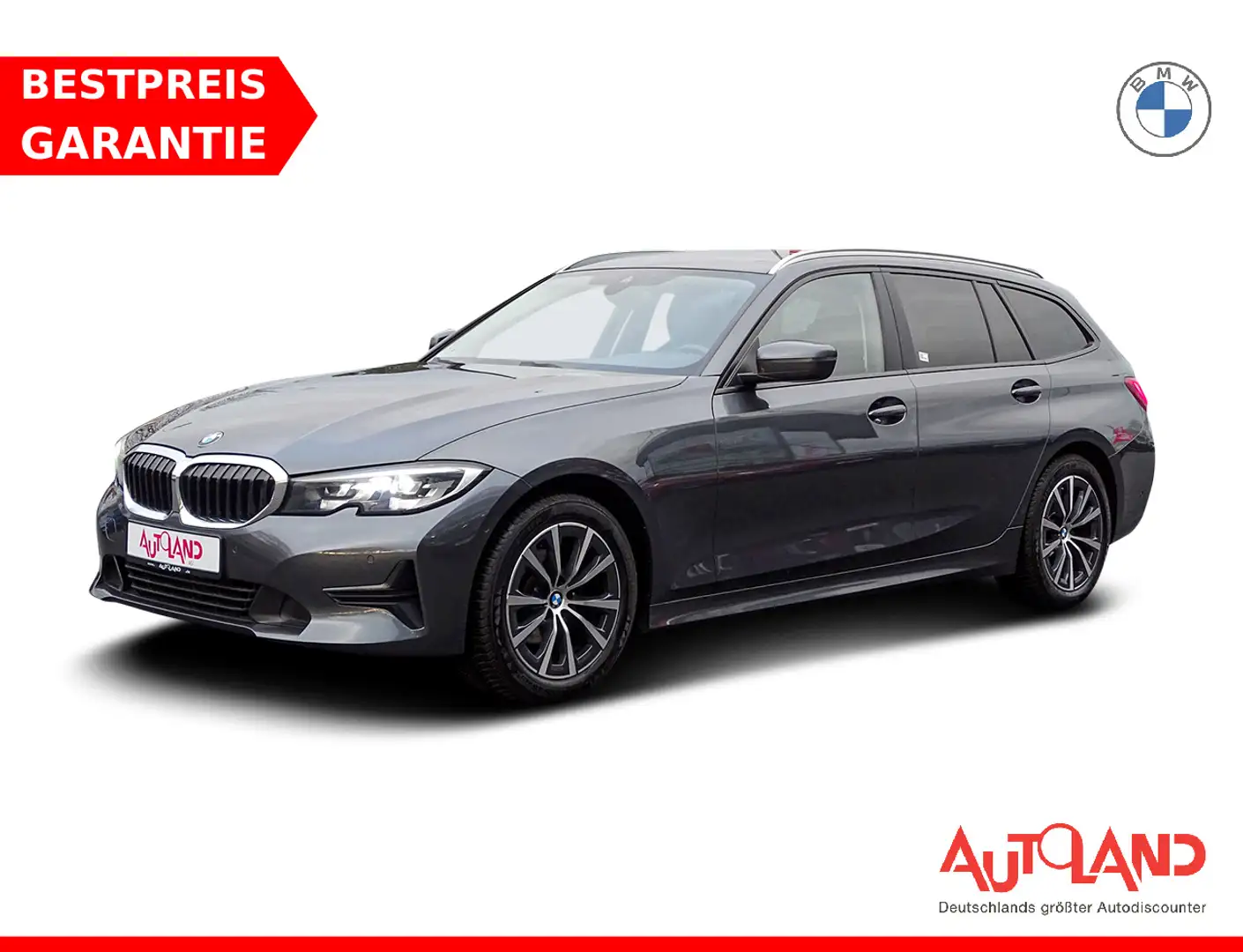 BMW 318 318d Touring Advantage Aut. LED Navi AHK DAB PDC Gris - 1