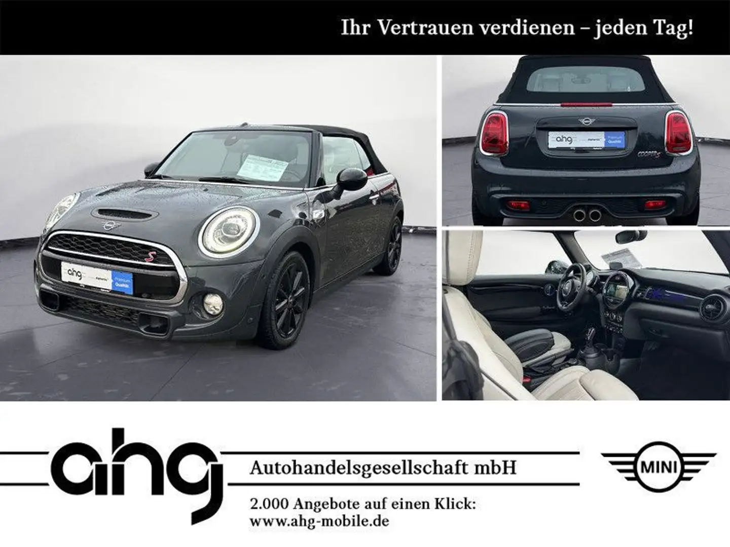 MINI Cooper S Cabrio Aktive Geschw. Head Up Rückfahrk Grau - 1