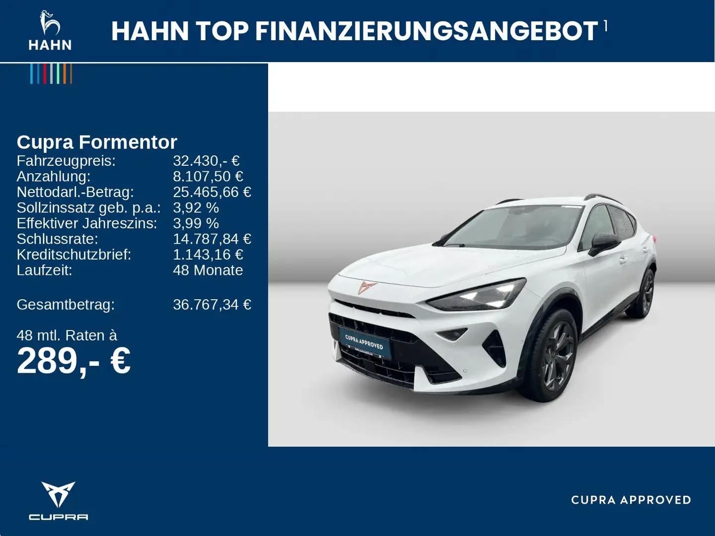CUPRA Formentor 1.5 eTSI DSG Navi LED CAM 360° Sitzhzg Weiß - 2