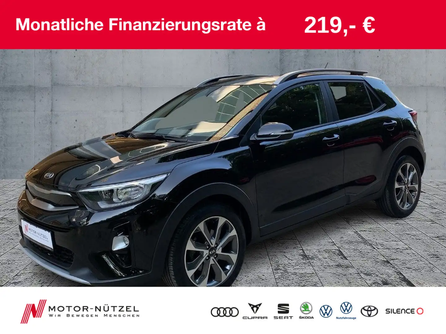 Kia Stonic 1.0 T-GDI VISION SHZ+PDC+APP+NSW+MFL+MFA Schwarz - 1