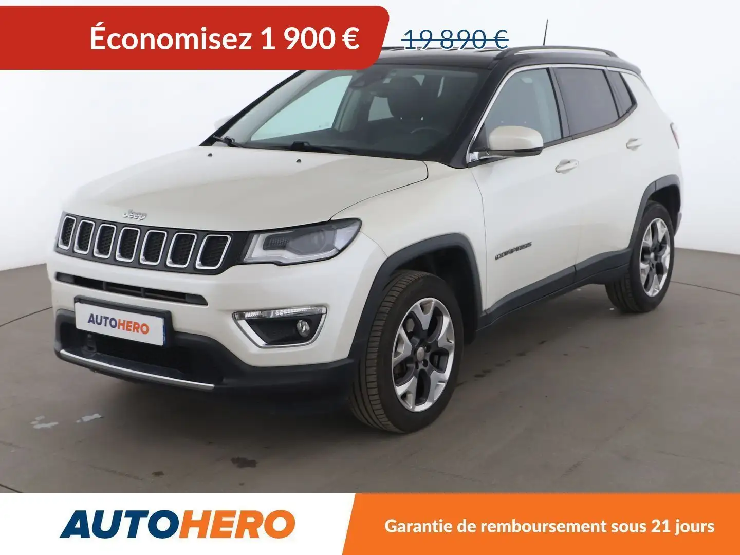 Jeep Compass 2.0 MJet Limited 4WD Auto 9 Blanc - 1