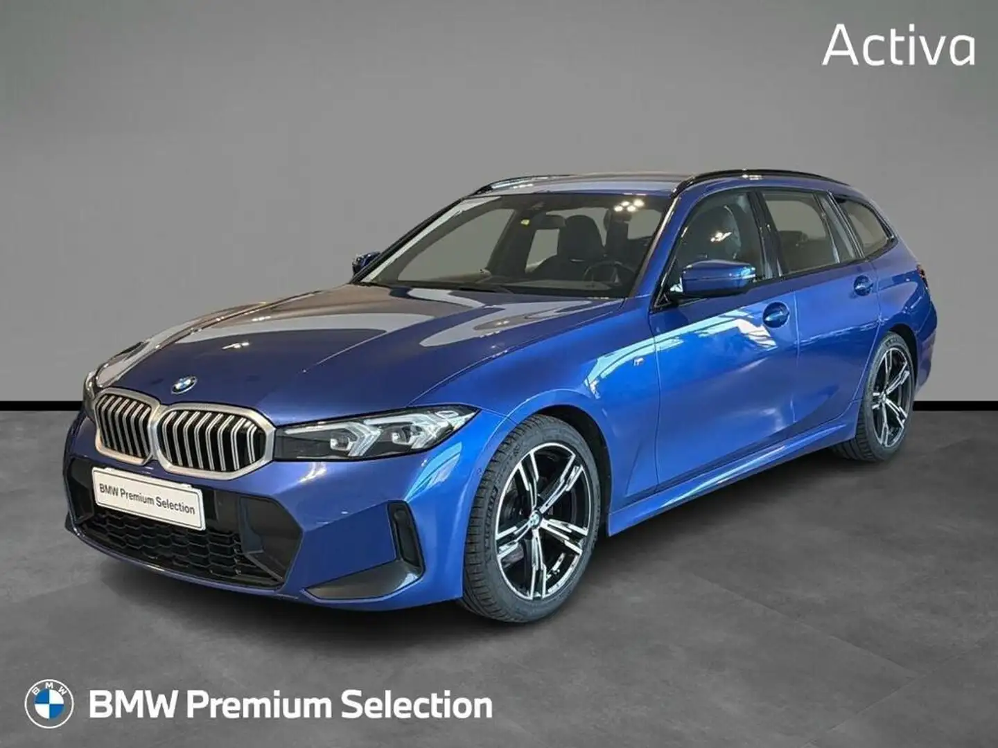 BMW 320 Serie 3 320d Touring mhev 48V Msport auto Bleu - 1