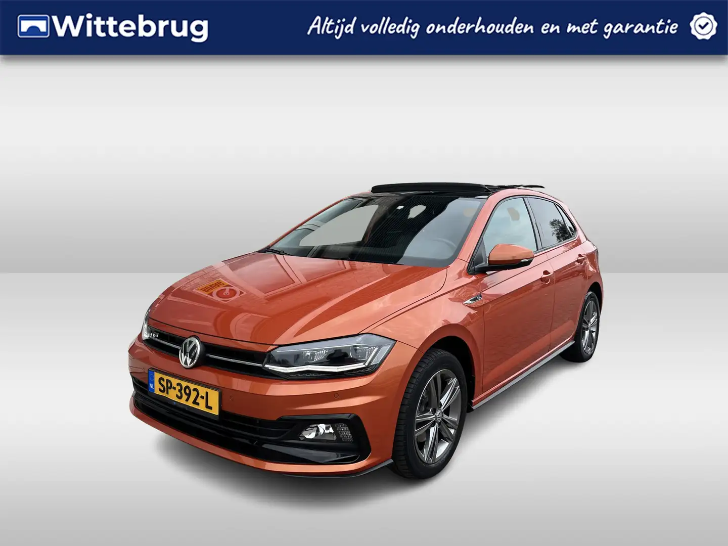 Volkswagen Polo 1.0 TSI R-Line / AUTOMAAT/ 2X R-LINE/ PANO/ APP-CO Oranje - 1