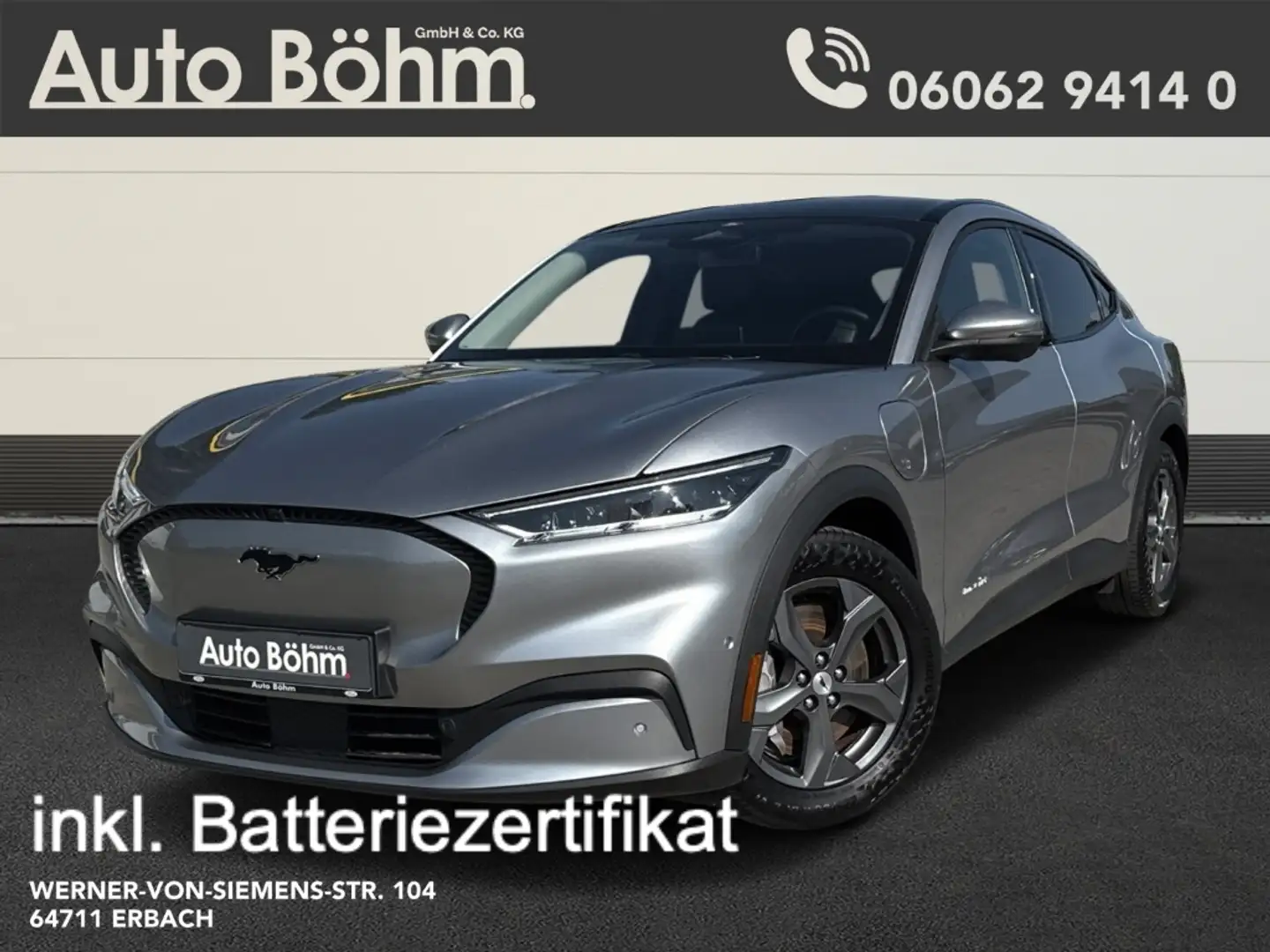 Ford Mustang Mach-E RWD 75kWh Tech-Pkt. 2, Panodach, B&O, 360-Kam. Silber - 1