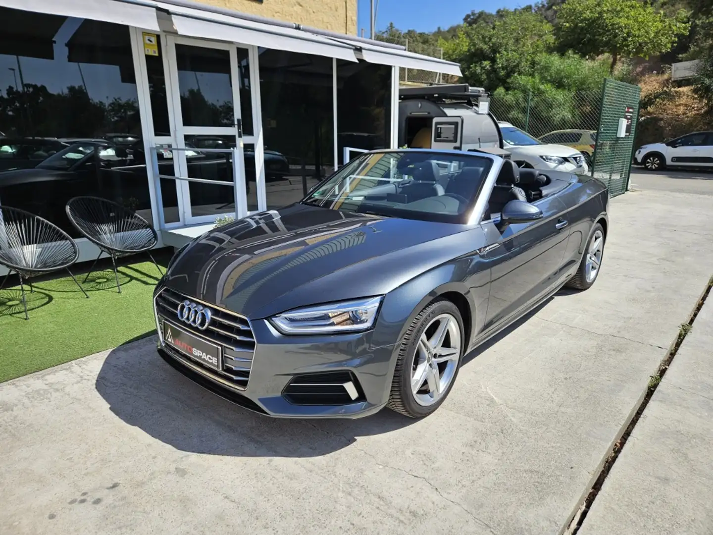 Audi A5 Cabrio 3.0TDI CD S line ed. Q. S-T 218 Gris - 2
