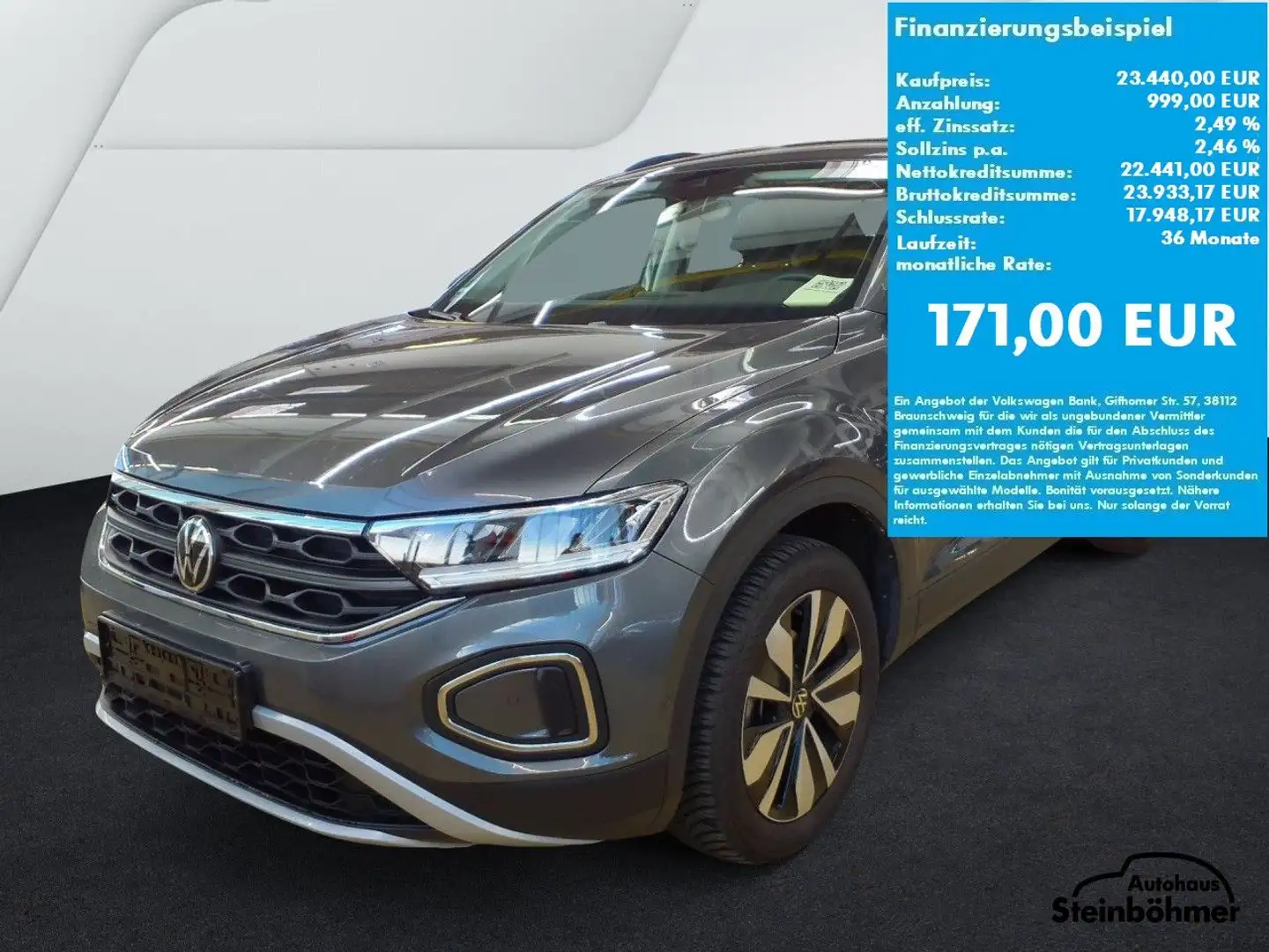 Volkswagen T-Roc GOAL 1.0TSI LED NAV SHZ ACC SideAssist Navi Gris - 2