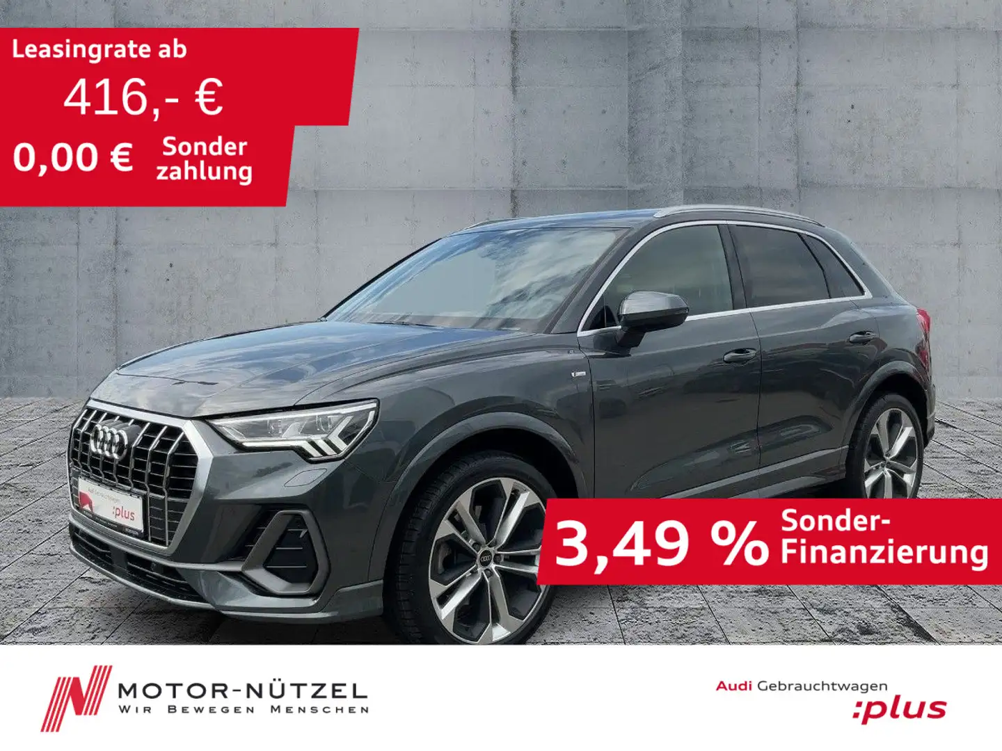 Audi Q3 45 TFSI QU S-TR S-LINE MATRIX+NAV+RFK+AHK+20" Grau - 1