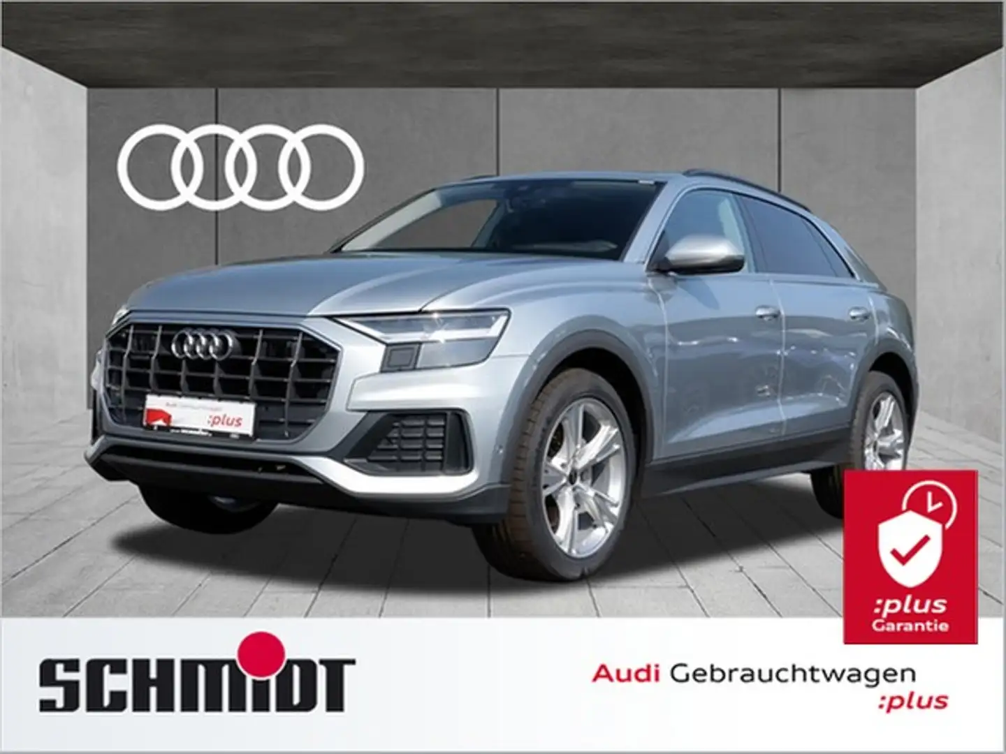 Audi Q8 50 TDI quattro LM21 ACC Pano AHK Leder HuD Kamera Argento - 1