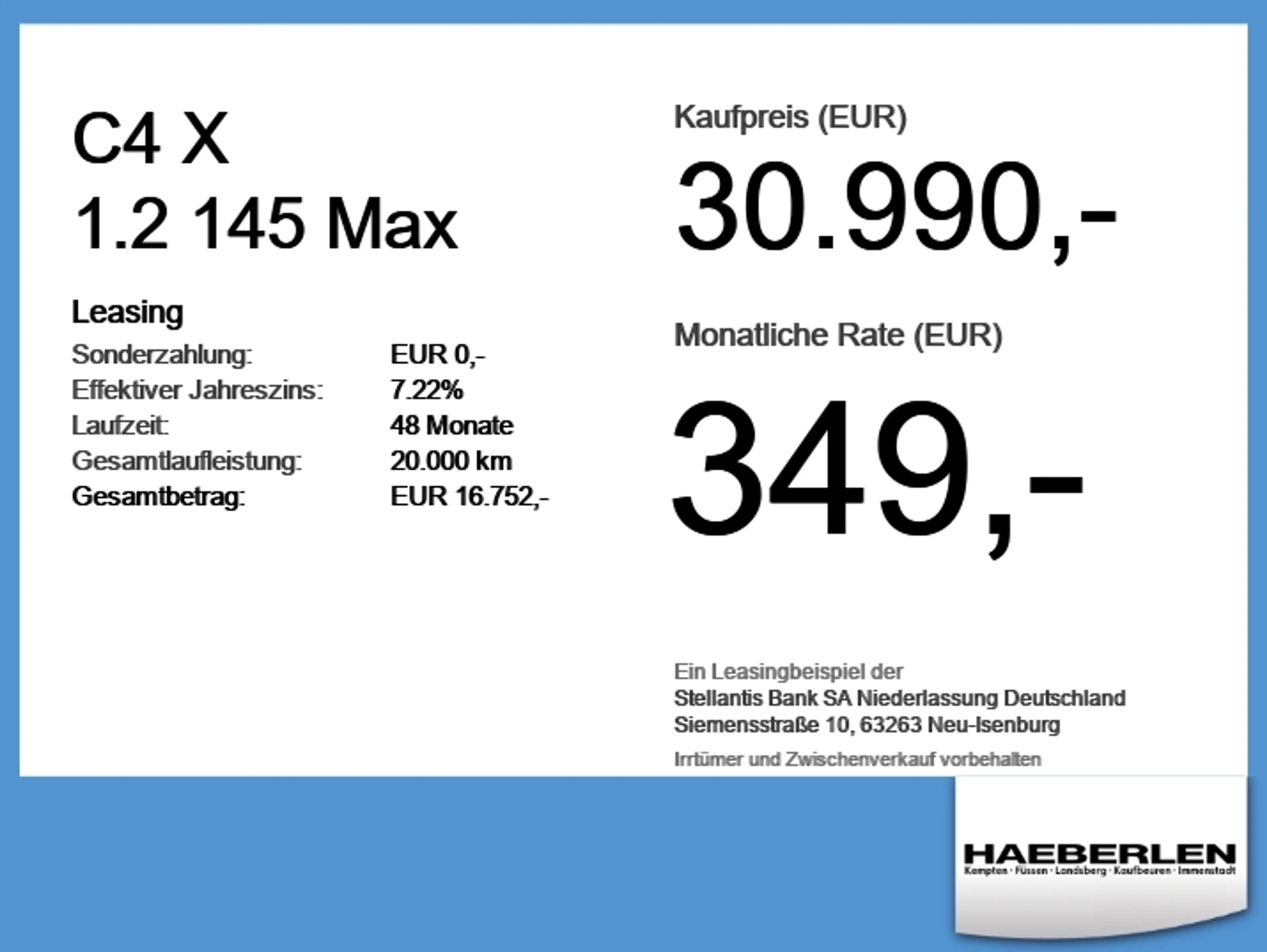 Citroen C4 X 1.2 145 Max *360°Kamera*Schiebedach* — photo 6