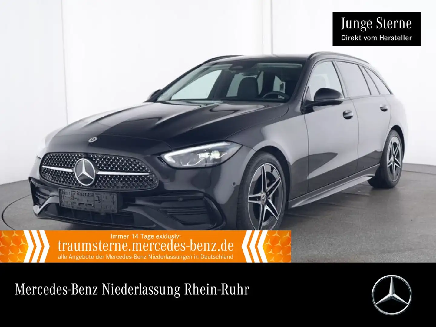 Mercedes-Benz C 200 T AMG+NIGHT+PANO+AHK+LED+KAMERA+TOTW+KEYLESS Schwarz - 1