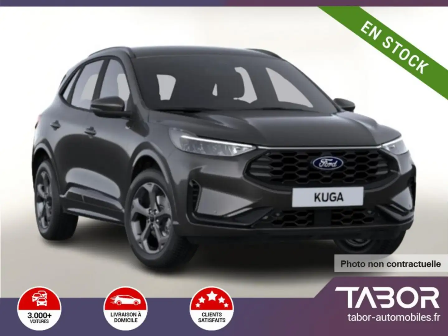Ford Kuga 2.5 FHEV 180 CVT ST-Line GPS cam Gris - 1