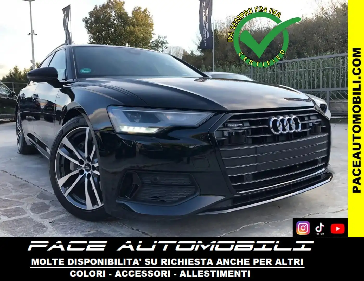 Audi A6 45D S LINE S-LINE SLINE TETTO BLACK QUATTRO Nero - 1