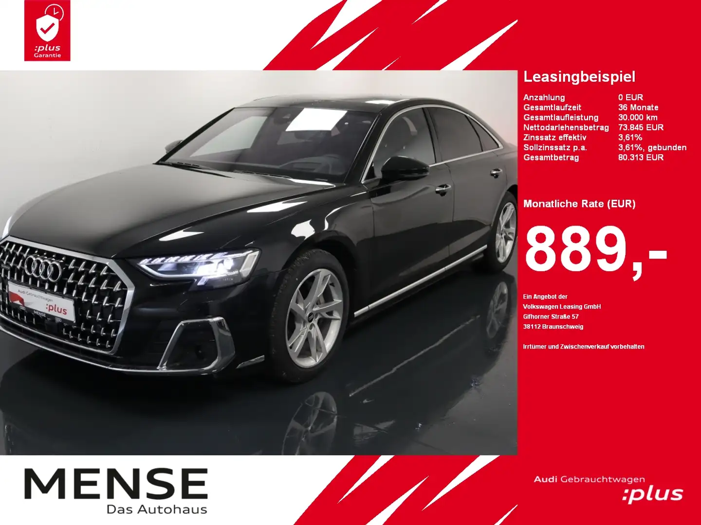 Audi A8 50 TDI quattro tiptronic |Matrix|Luft|Pano|LM Schwarz - 1