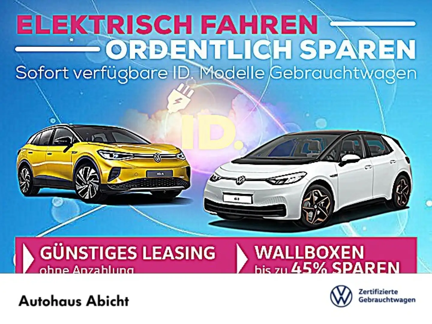 Volkswagen ID.4 Pure 125kW AHK Panoramadach IQ.LIGHT Anschlussgara Noir - 1