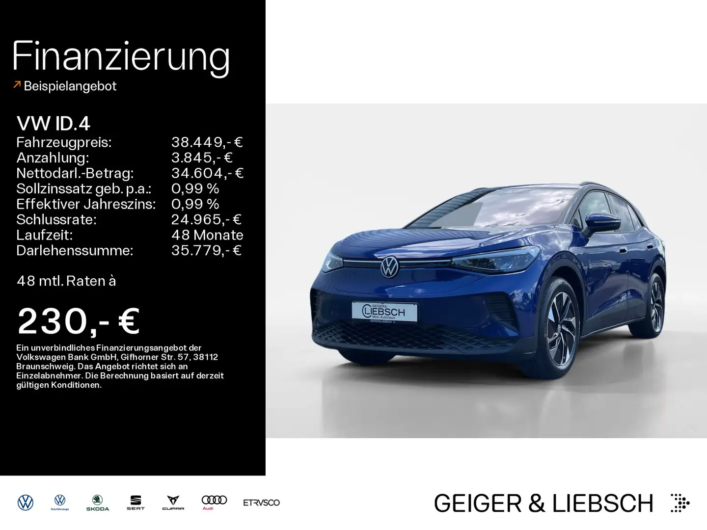 Volkswagen ID.4 PRO MOVE*WÄRMEPUMPE*AHK*KAMERA*NAVI*KLIMA*P Bleu - 1