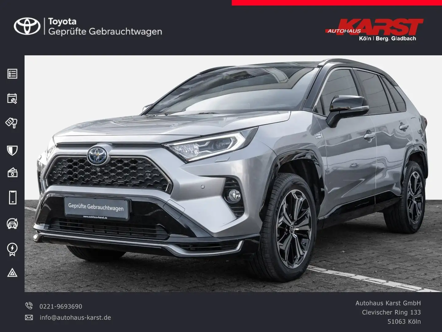 Toyota RAV 4 - 2.5 l Hybrid PlugIn 4x4 ALLRAD+JBL+HEADUP Argent - 1