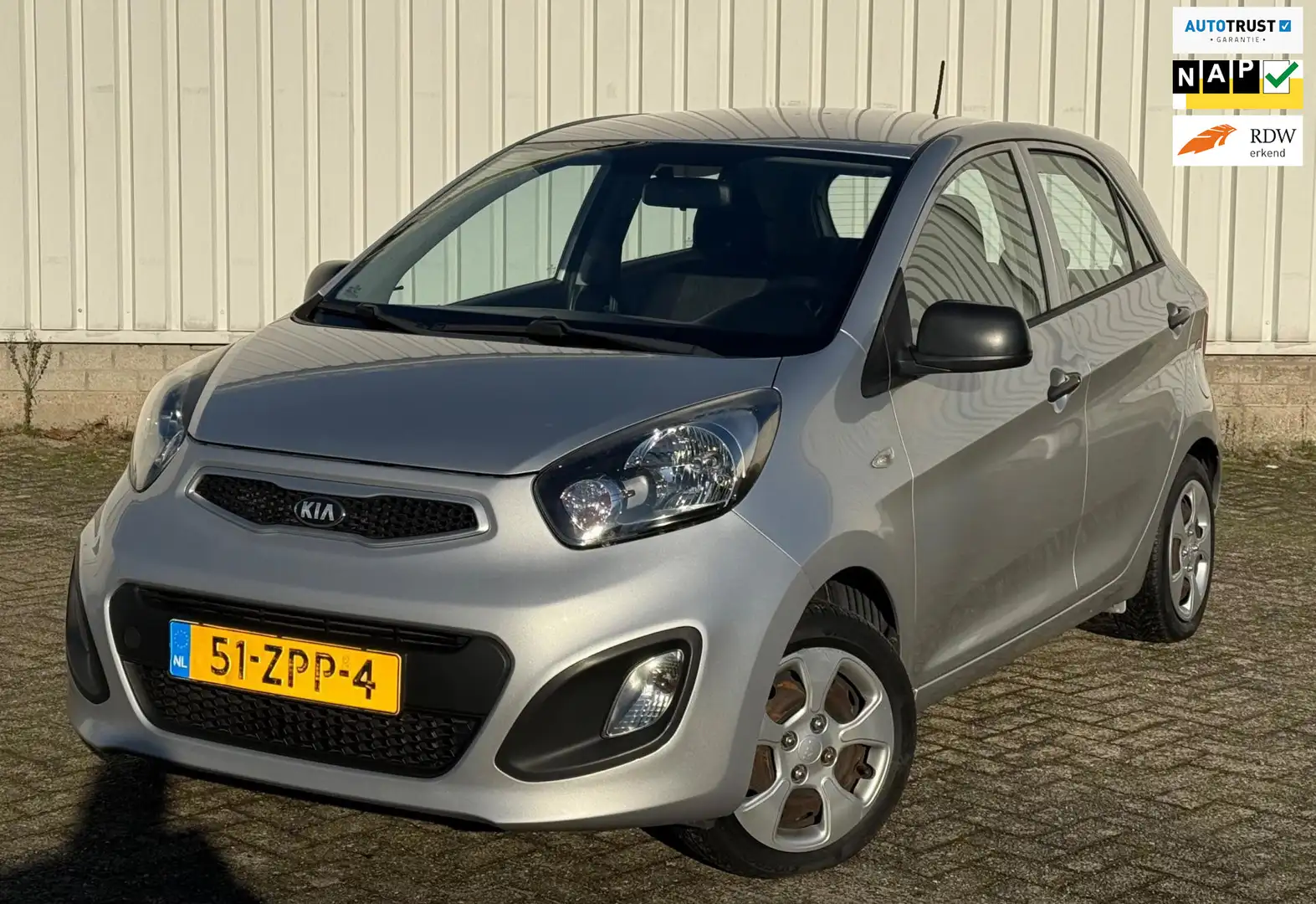 Kia Picanto 1.0 CVVT Airco,Navigatie,5Deurs,N.A.P!Apk tot 06-0 Gris - 1