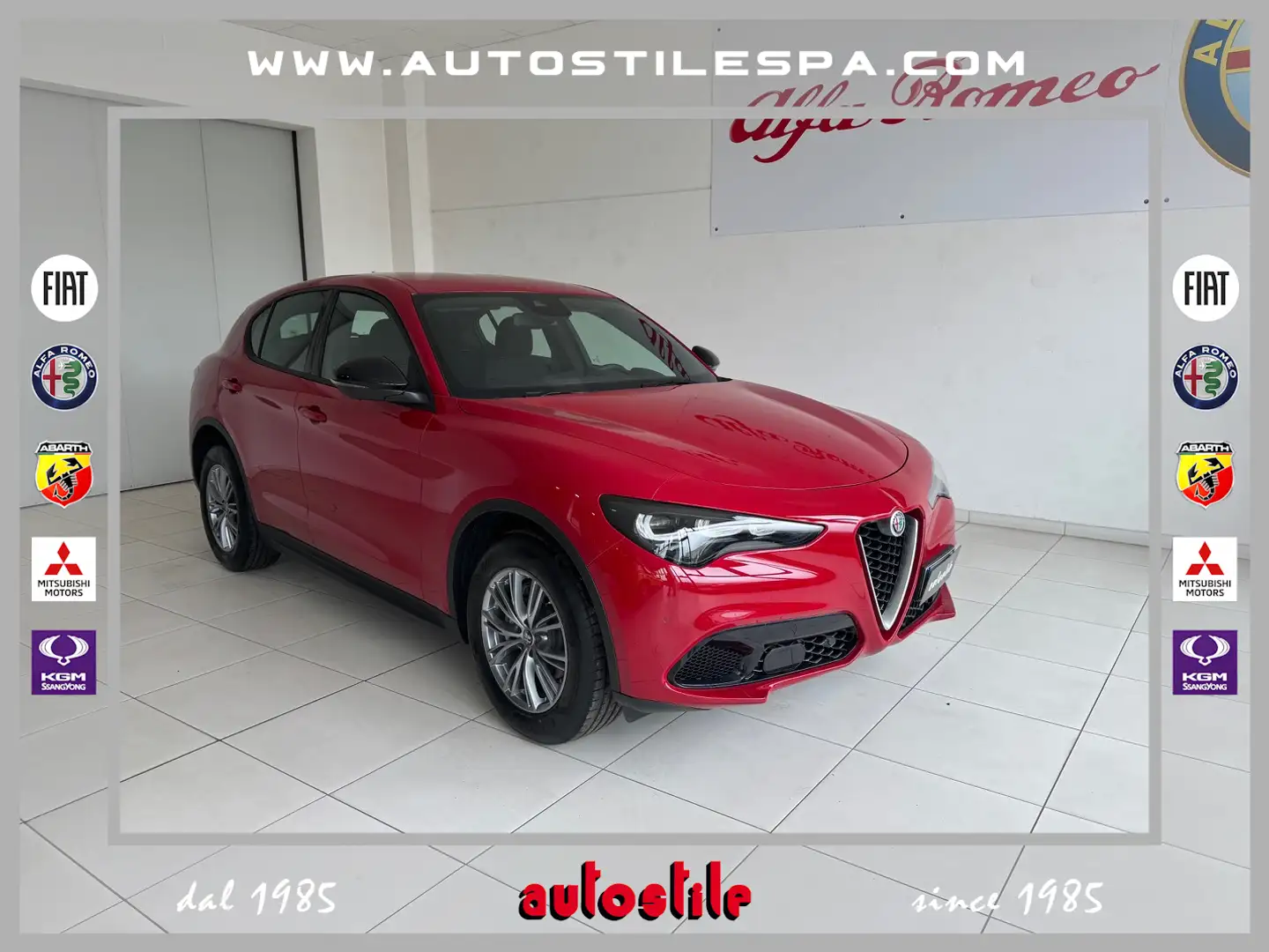 Alfa Romeo Stelvio 2.2 Turbodiesel 160 CV AT8 RWD Super KM0 Rosso - 1