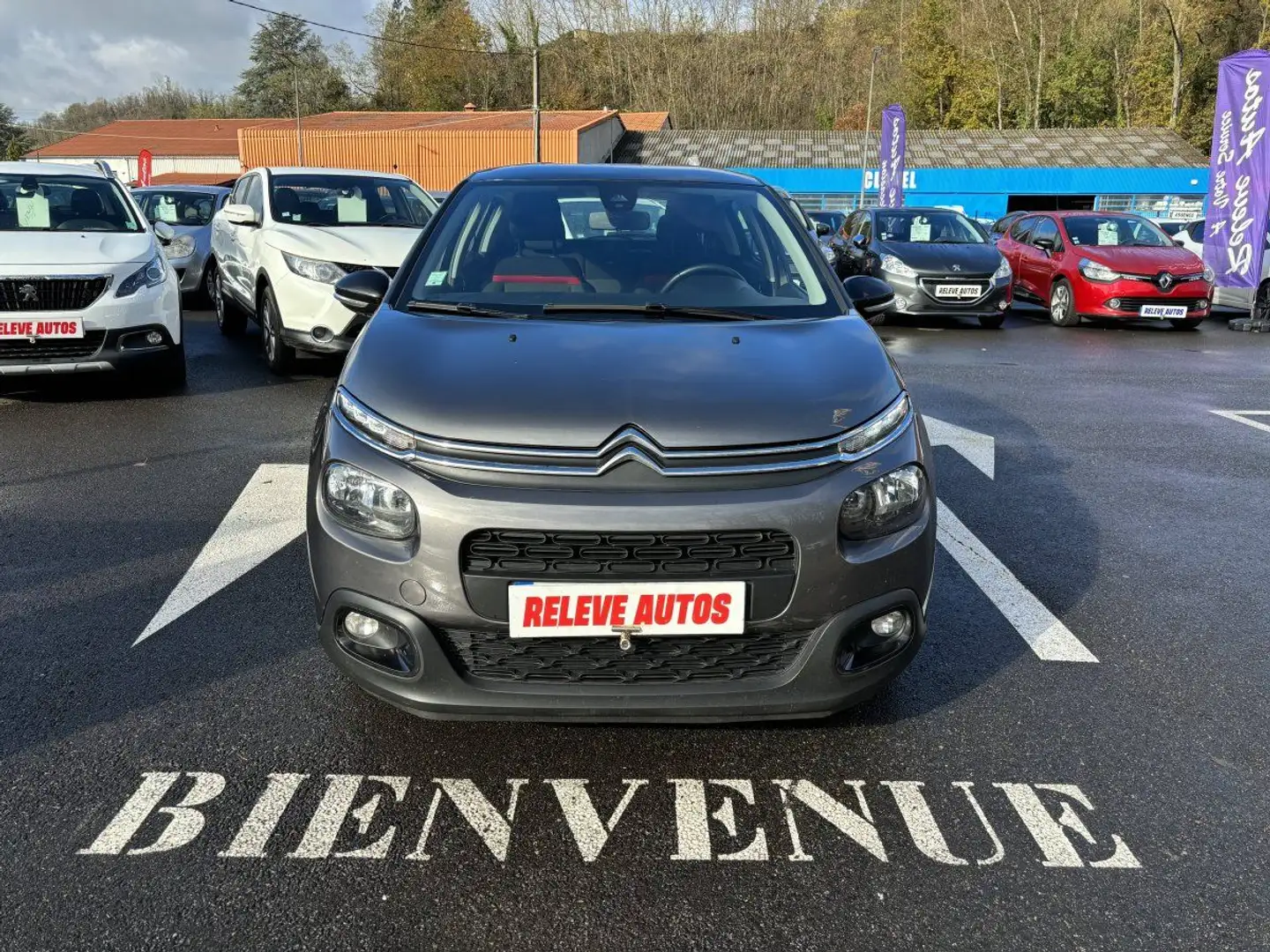 Citroen C3 Citroën III PureTech 82ch Graphic S&S E6.d Gris - 1