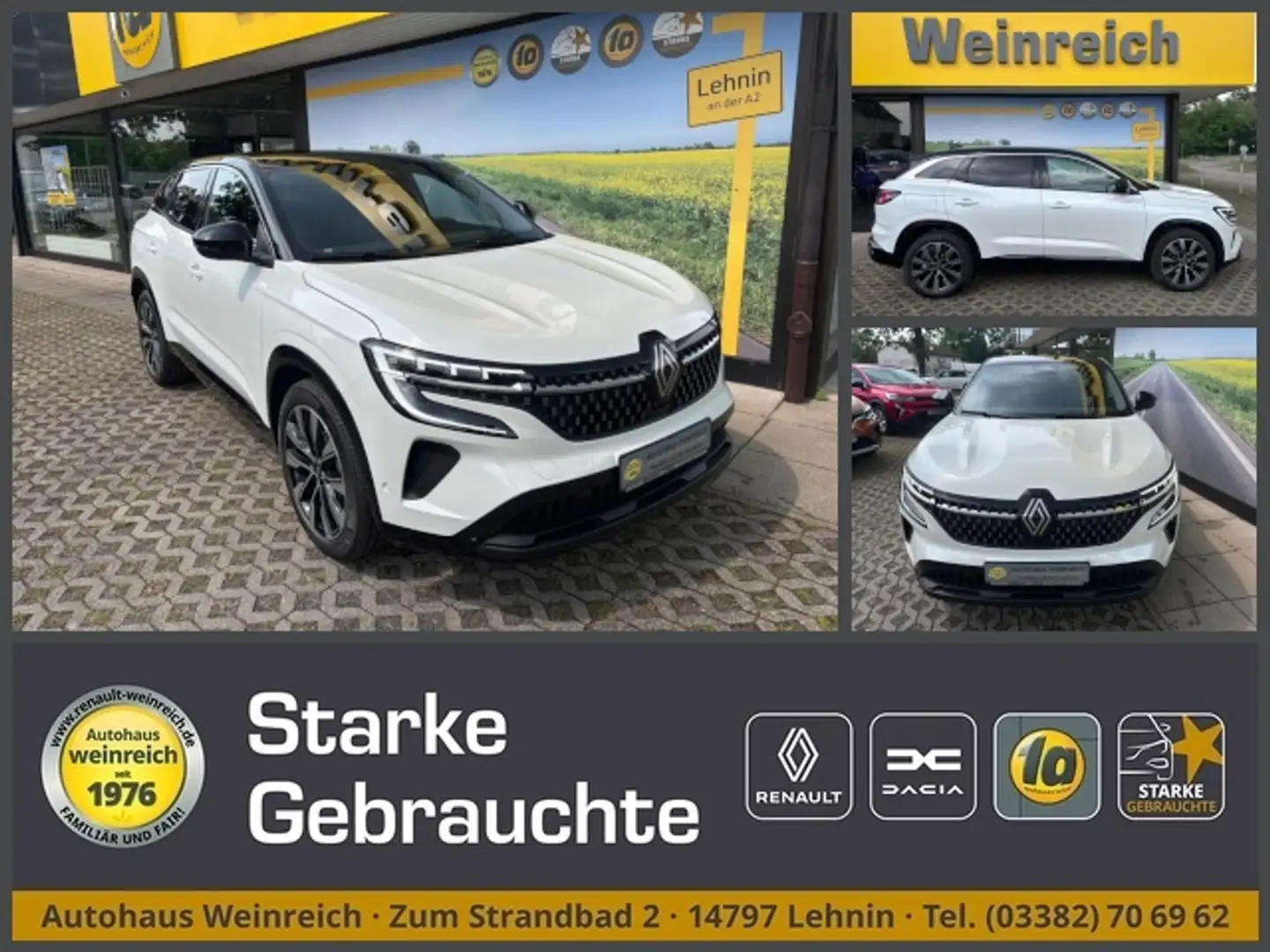 Renault Austral Automatik mit Navi & Winterpaket Klima Navi Weiß - 1